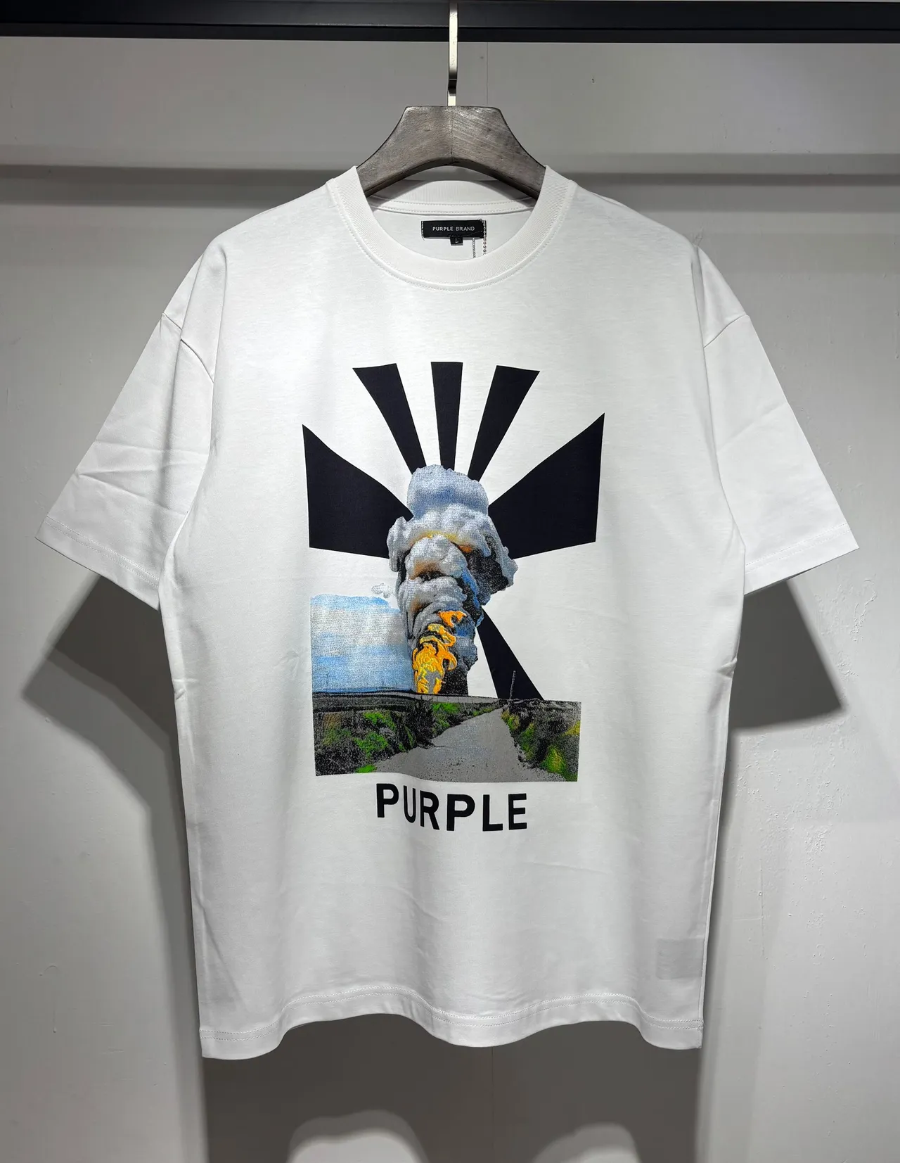Purple Brand Graphic Print Oversized T-Shirt