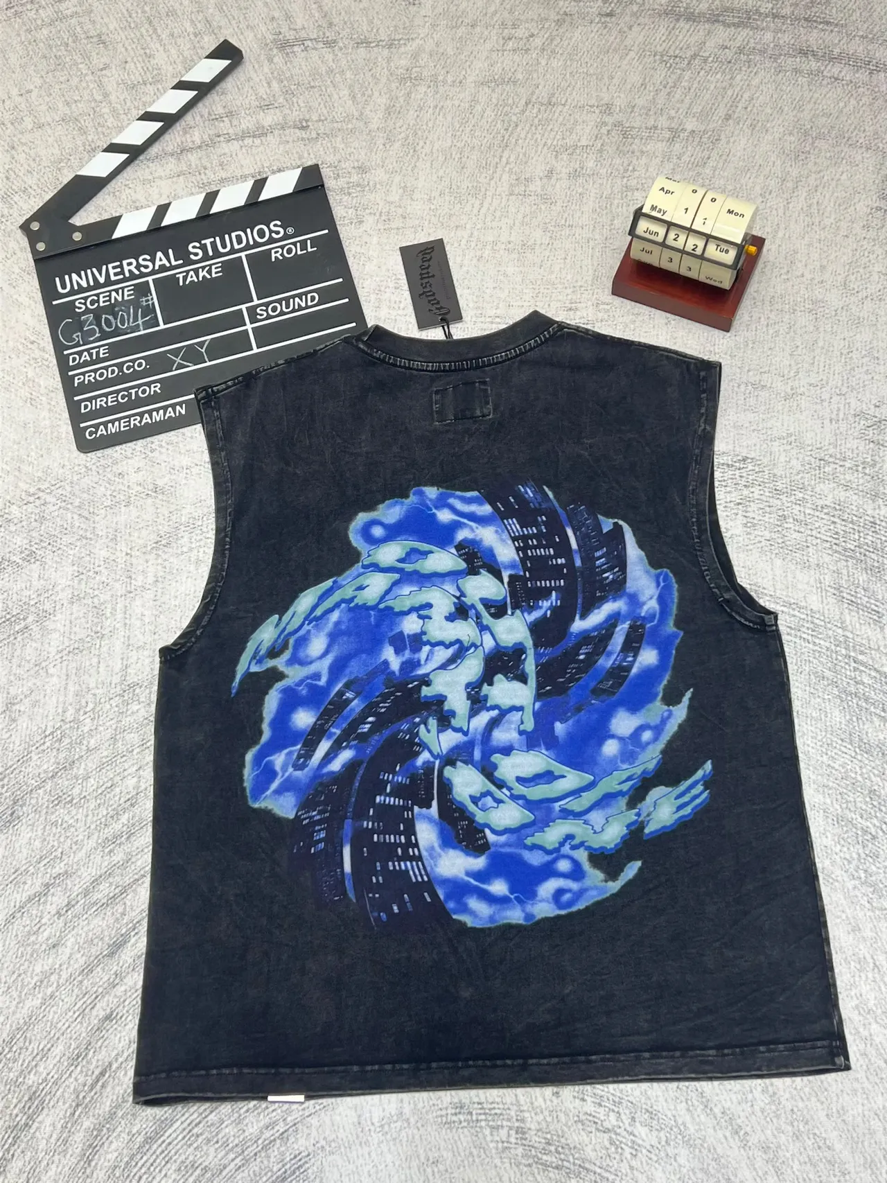Graphic-Print Sleeveless Crew-Neck Vest Top