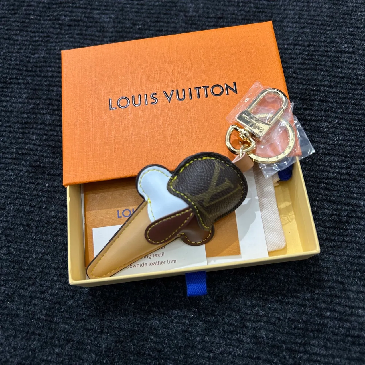 Louis Vuitton Brown Multicolor Leather Ice Cream Cone Monogrammed Top Phone Case