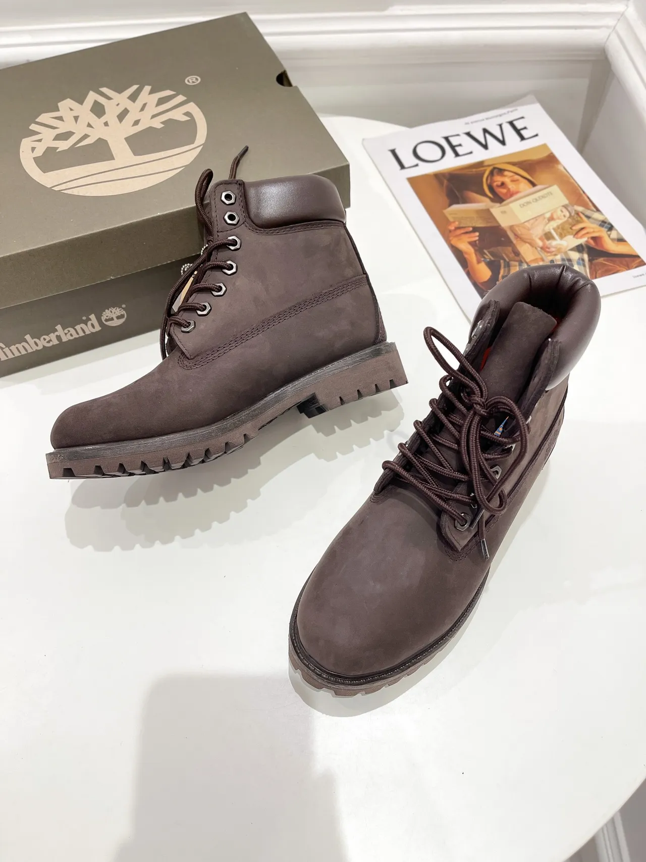 Timberland Classic Waterproof Series Brown Suede Work Boots