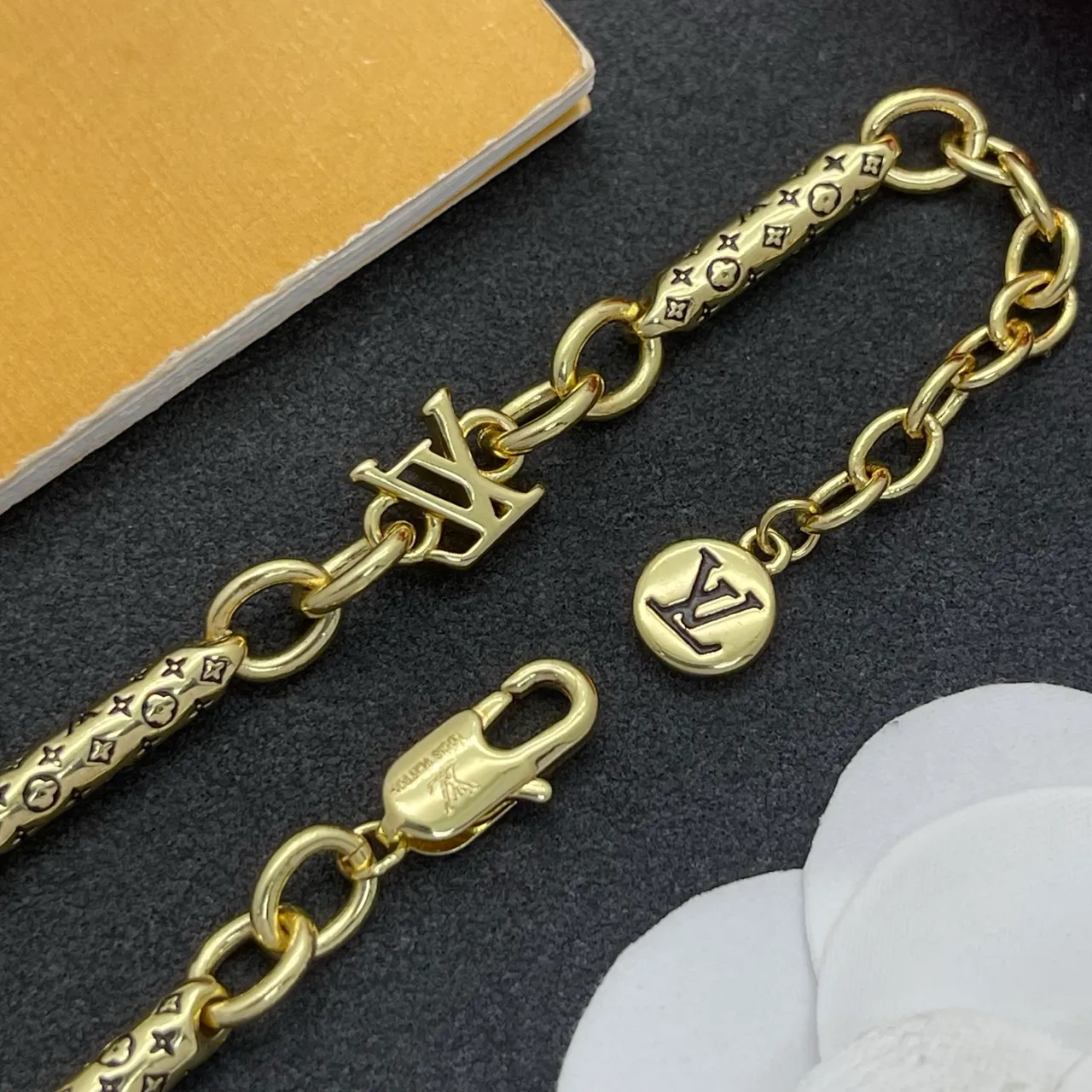 Louis Vuitton Monogram Chain Gold-Tone Bracelet