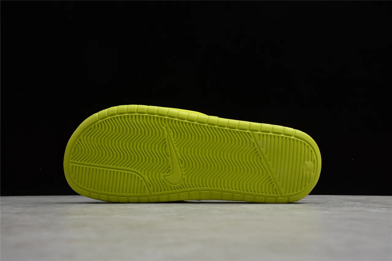 Stussy Stock Logo Lime Green Slippers