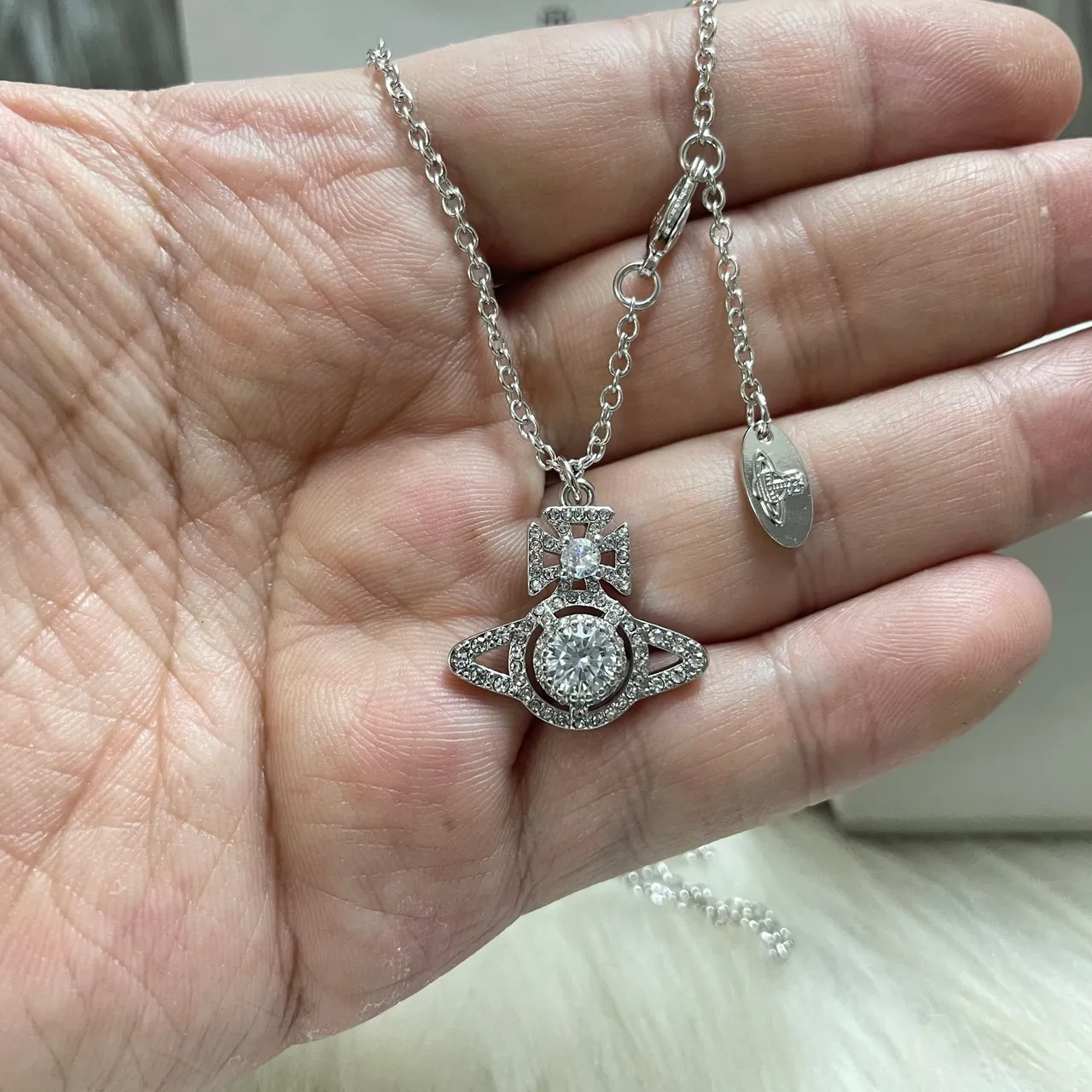 Vivienne Westwood Orb Crystal Pendant Necklace