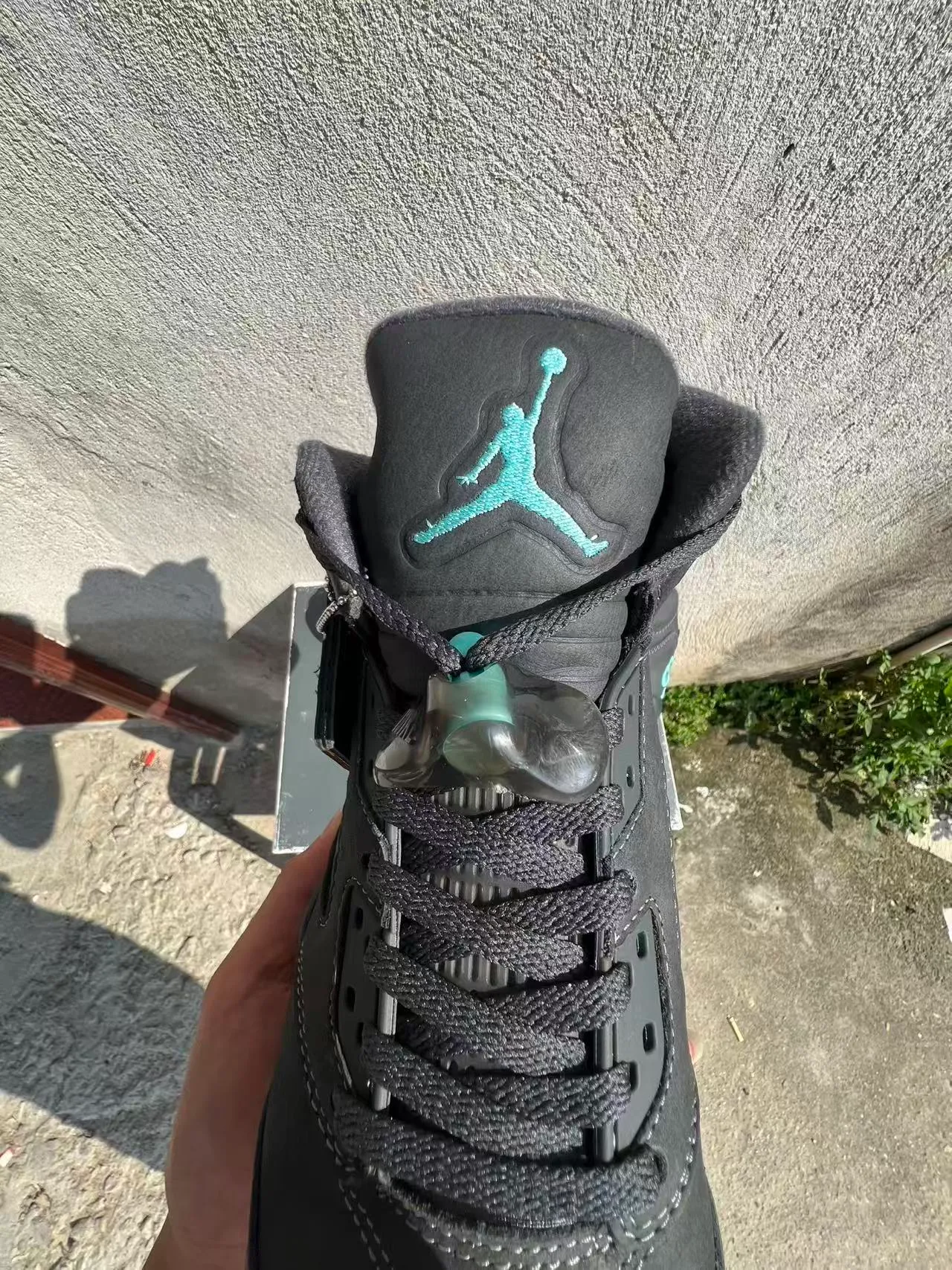 Nike Air Jordan 5 Black Teal Gum Basketball Shoes