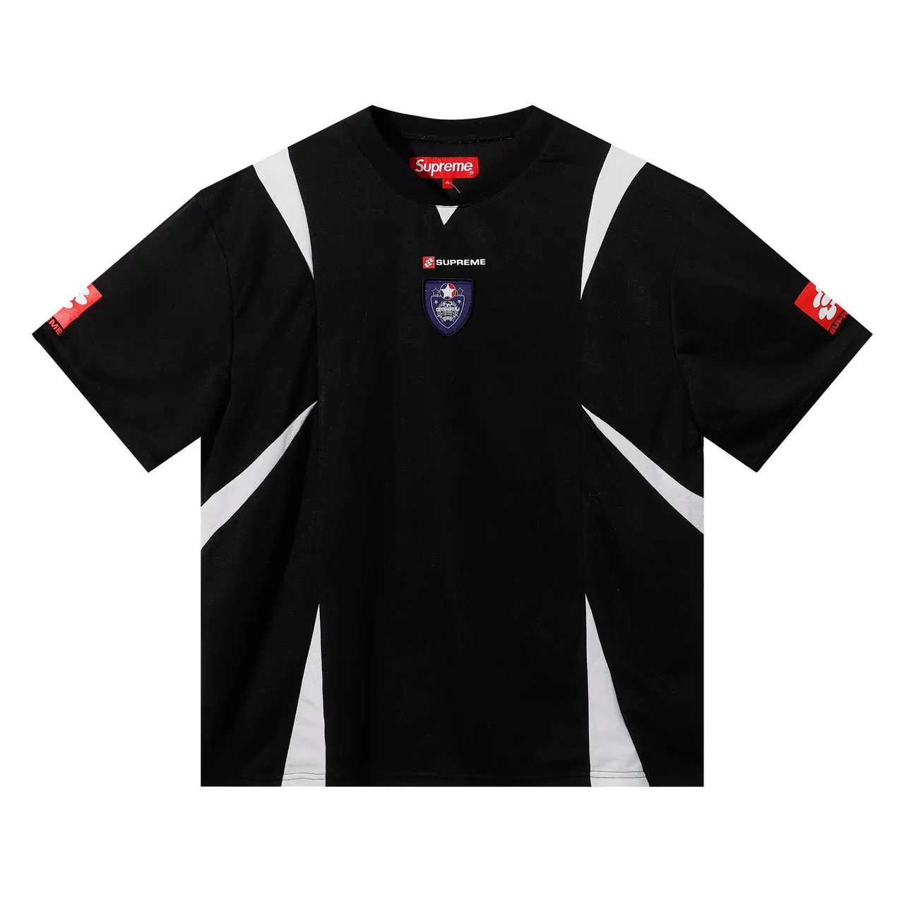 Supreme Black and White Angular Panel Jersey