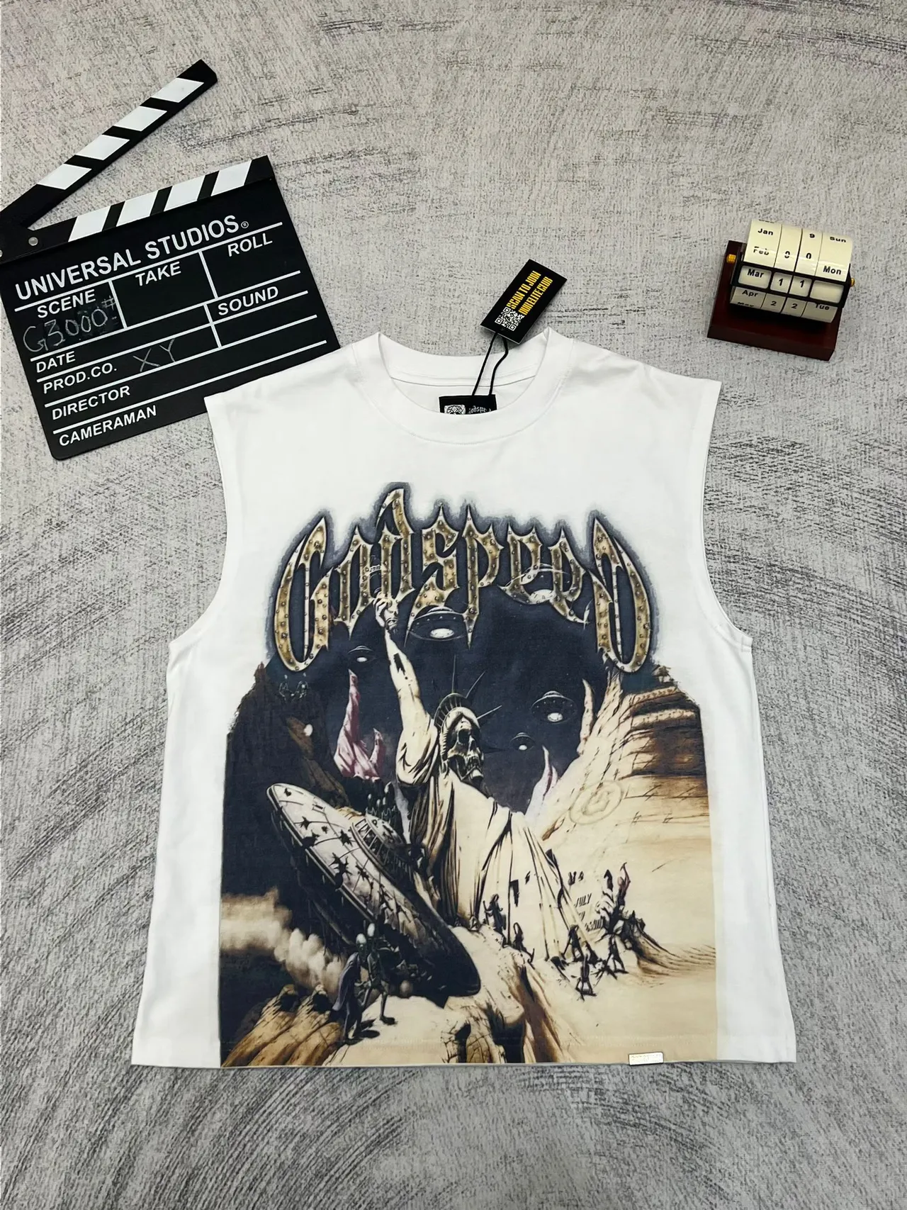 Graphic Print Sleeveless Vest Top