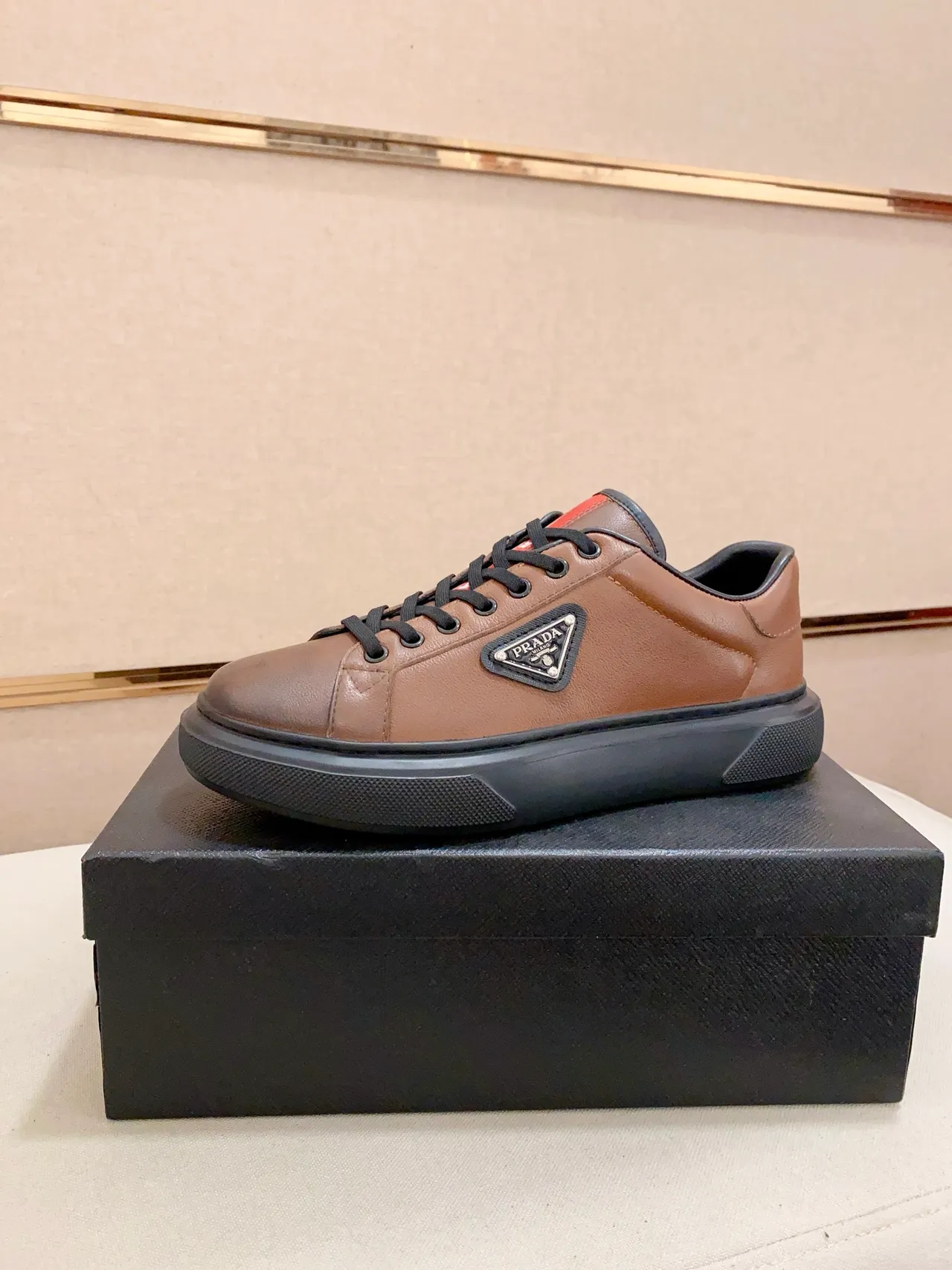 Prada Cloudbust Brown Leather Lifestyle Sneakers
