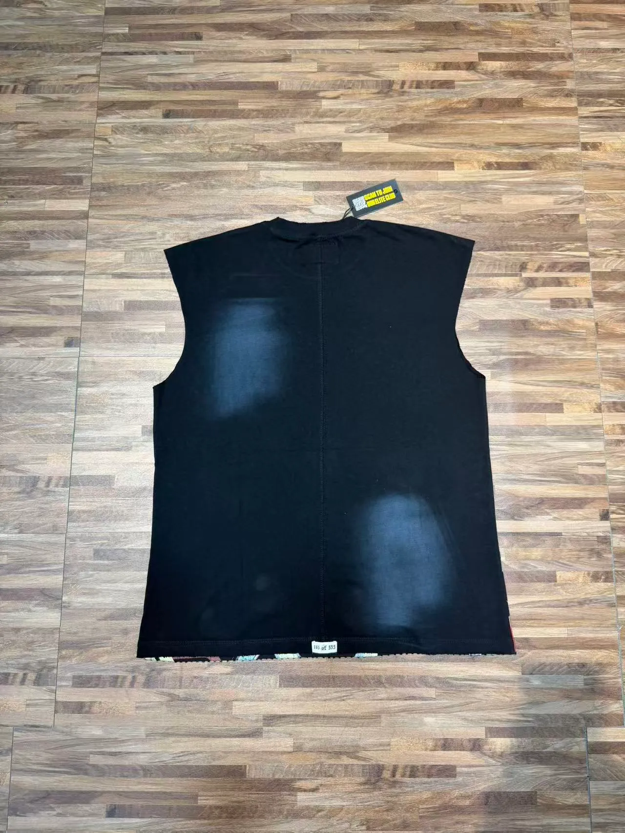 Black Graphic-Print Sleeveless Vest Top