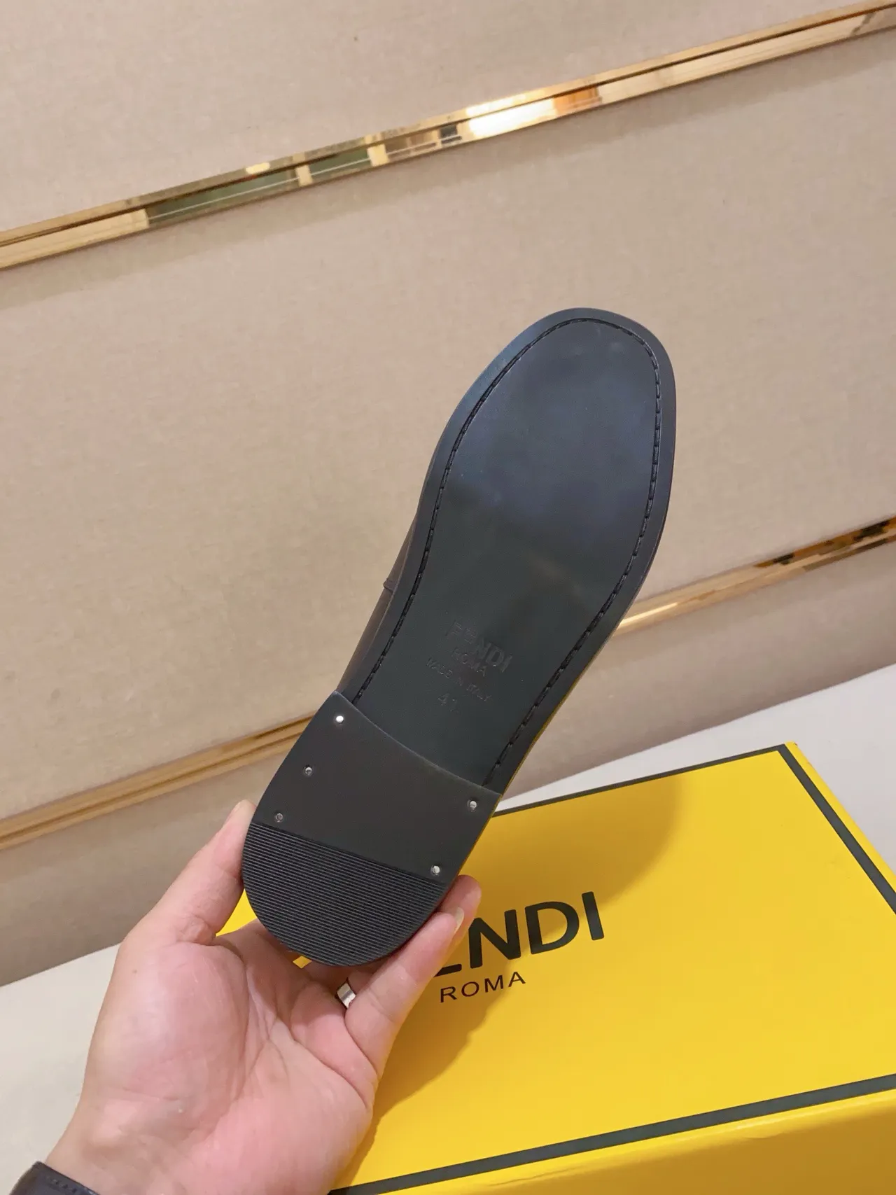 Fendi Horsebit 1955 Monogram Black Leather Loafer