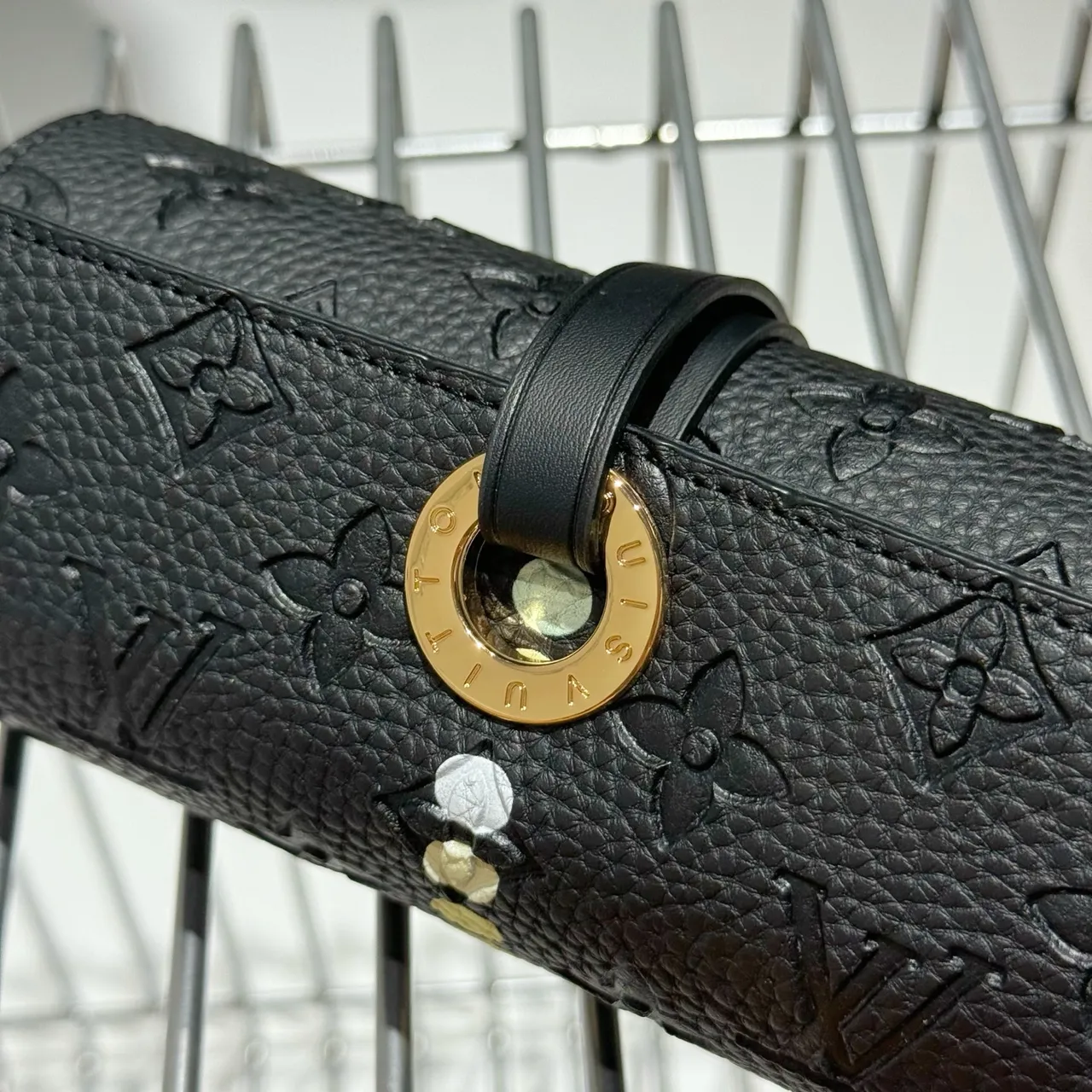 Louis Vuitton Monogram Leather Roll Clutch Handbag