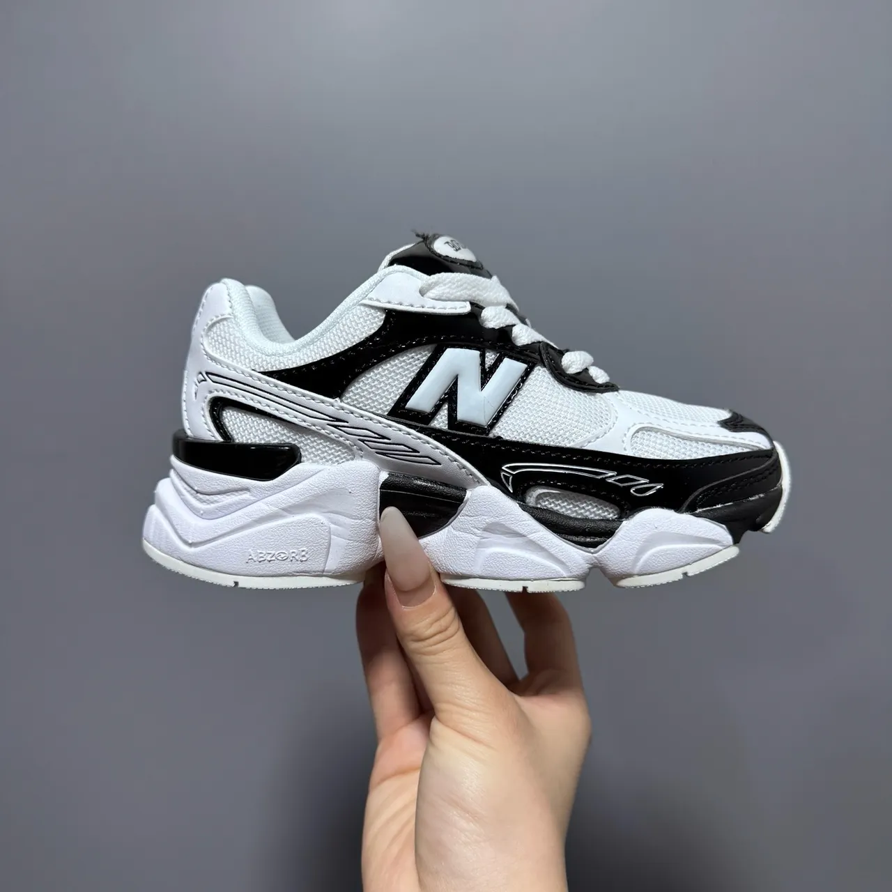 New Balance 9060 Black Glossy Chunky Sneakers