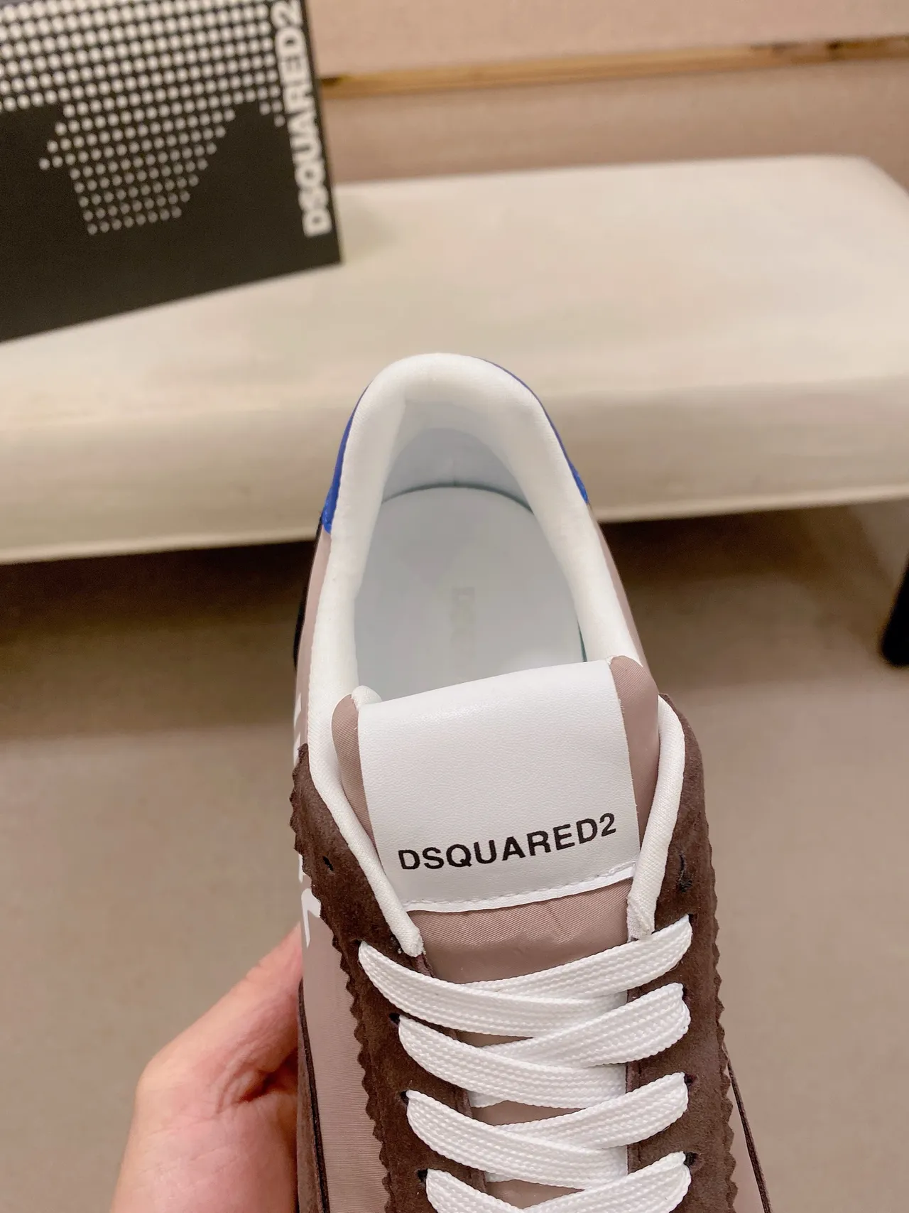 Dsquared2 ICON Dusty Rose Brown Blue Lifestyle Sneakers