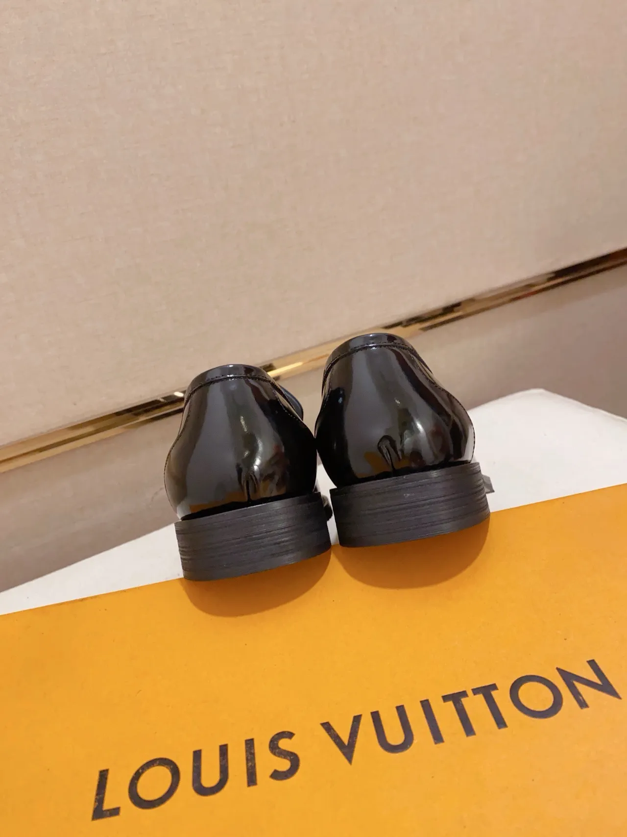 Black Glossy Patent Leather Buckle Strap Loafer