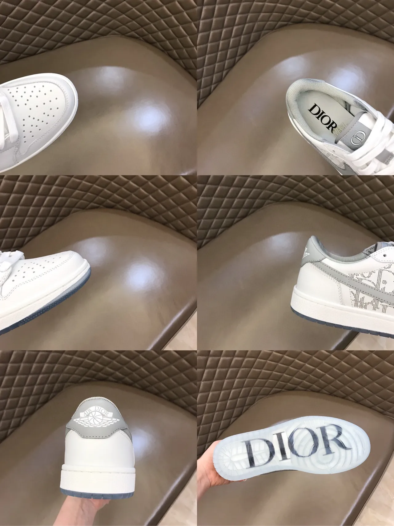 Nike White Gray Low-Top Perforated Toe Lifestyle Sneakers