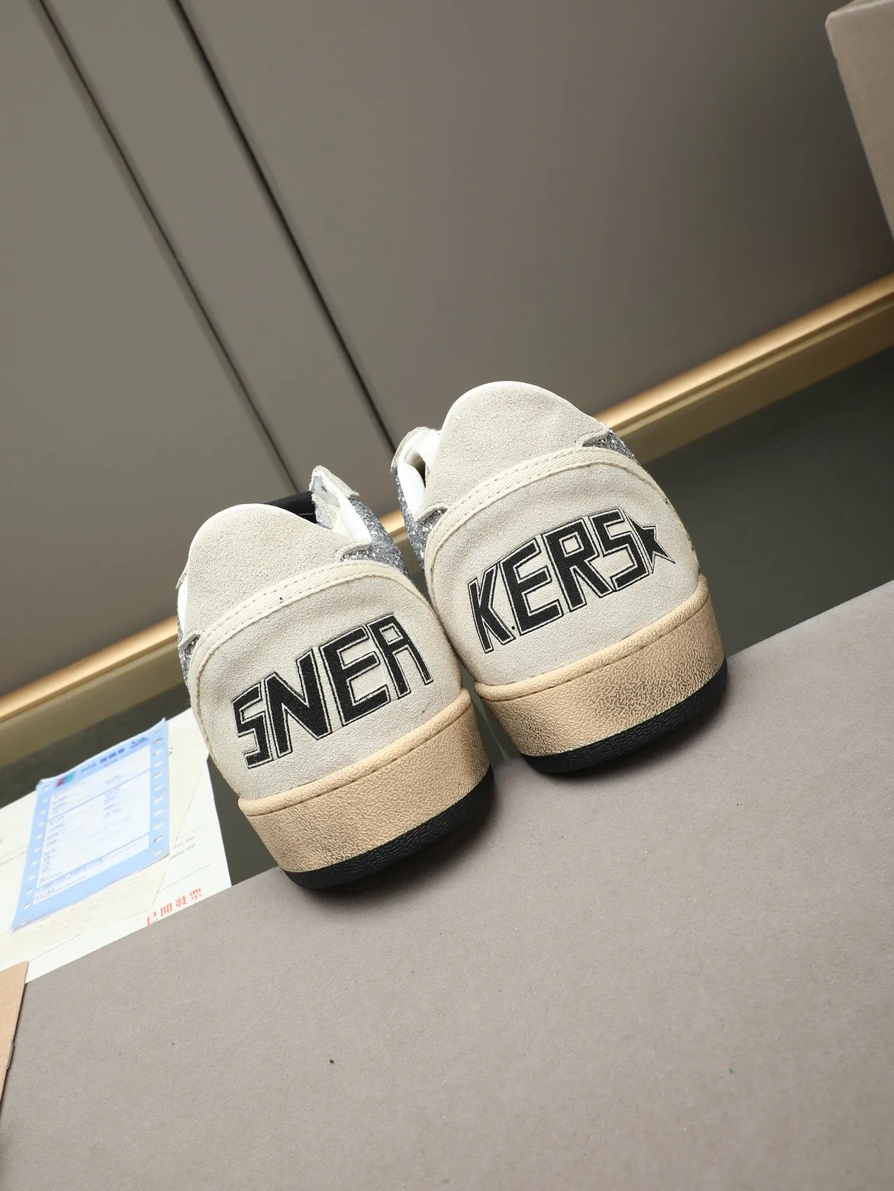 Golden Goose Super-Star Glitter Star Suede Lifestyle Sneakers