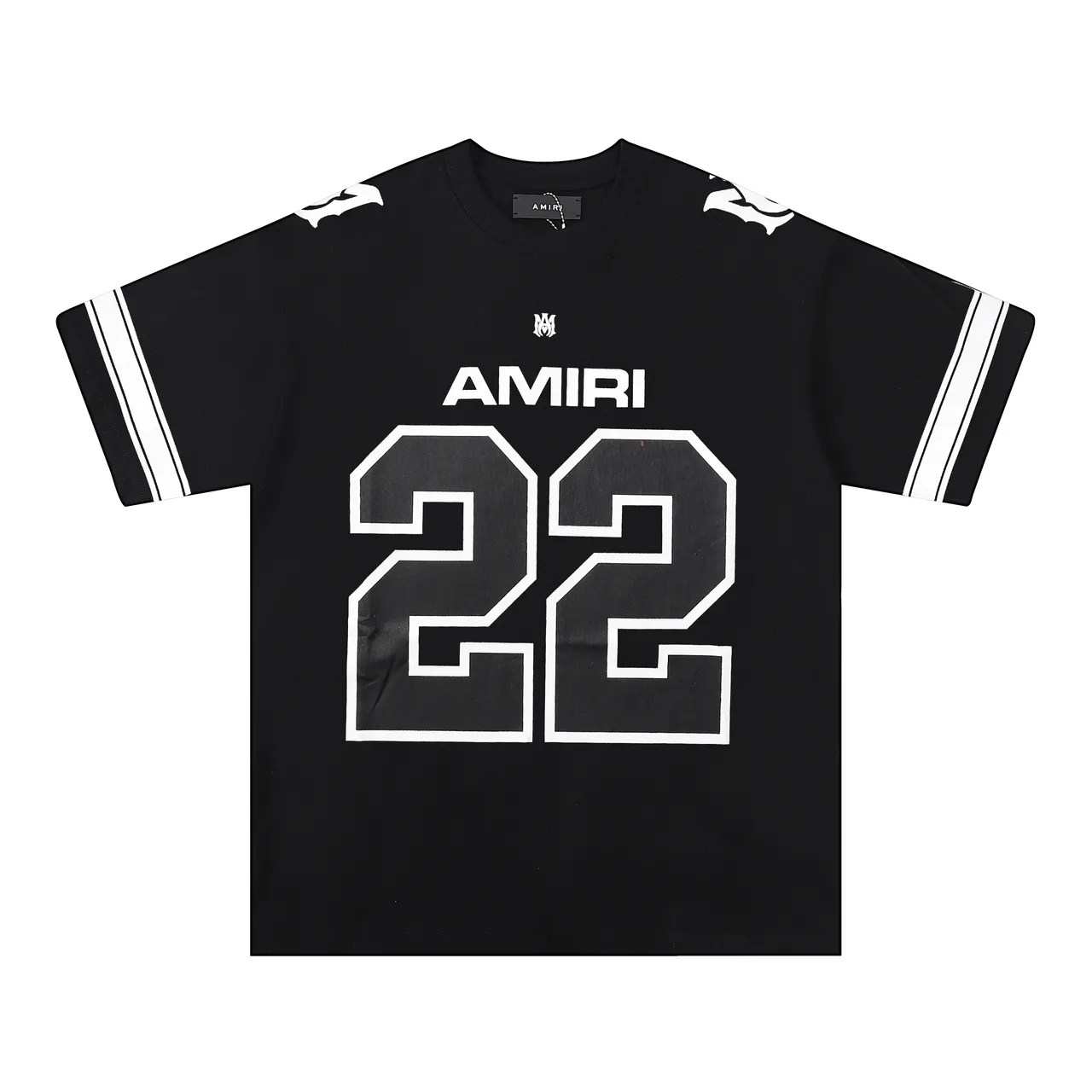 Amiri Red White Oversized Fit Athletic Stripe Sleeves Jersey