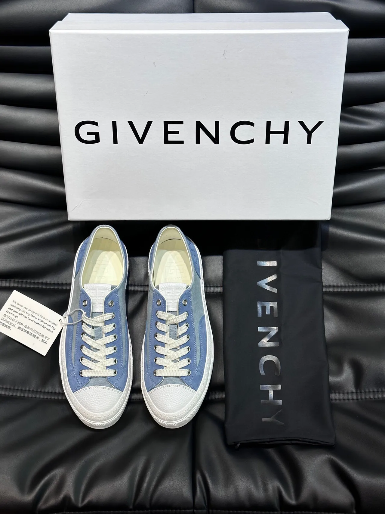 Givenchy Canvas and Suede Low-Top Lifestyle Sneakers