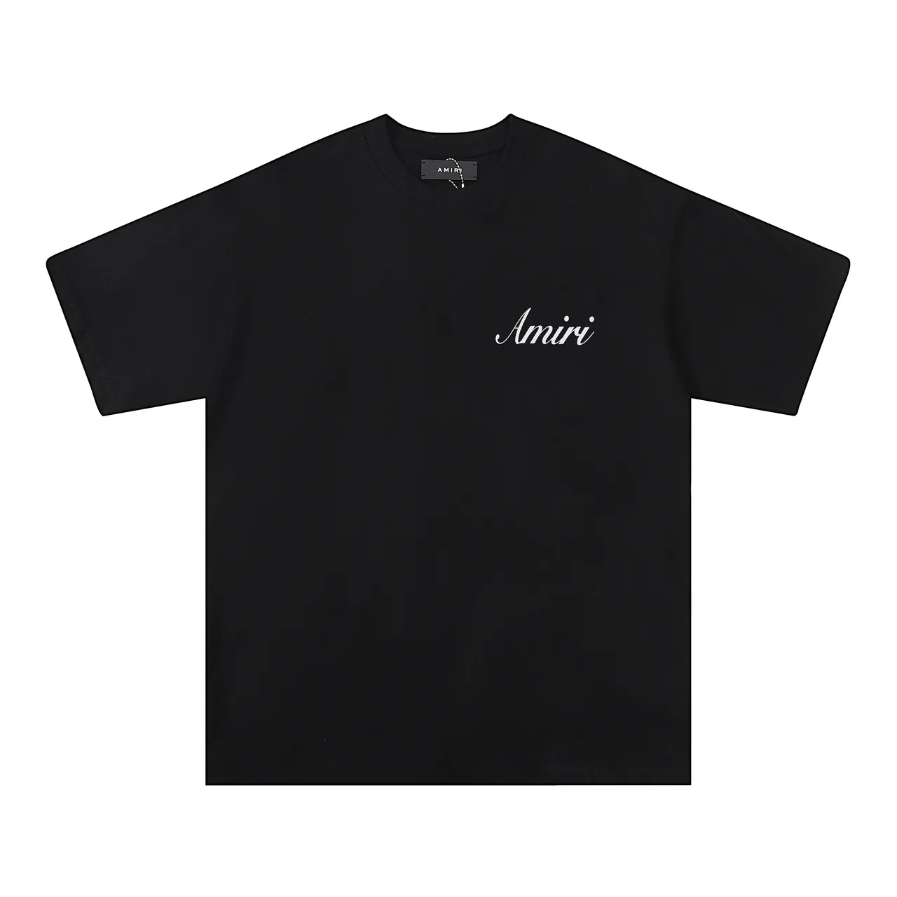 Amiri Script Logo Black and White Oversized T-Shirt