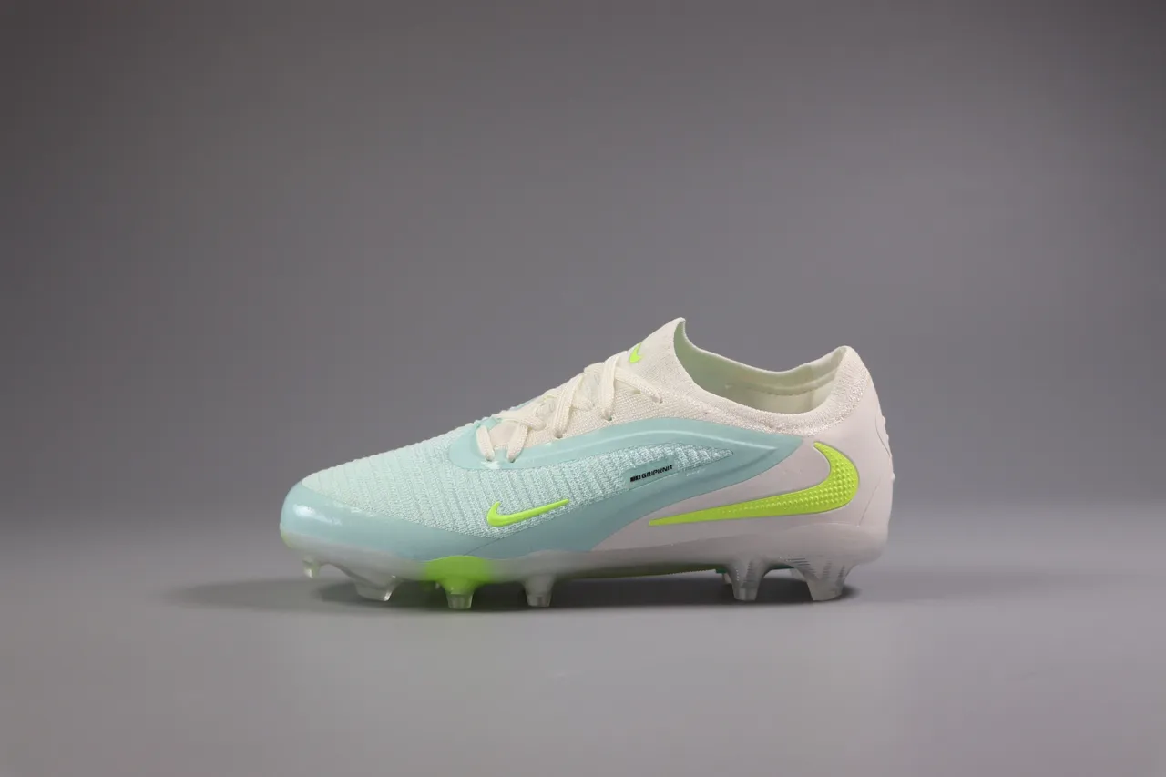Nike Pink Green Low-Cut Synthetic Overlay Cage Artificial-Grass Soccer Shoes