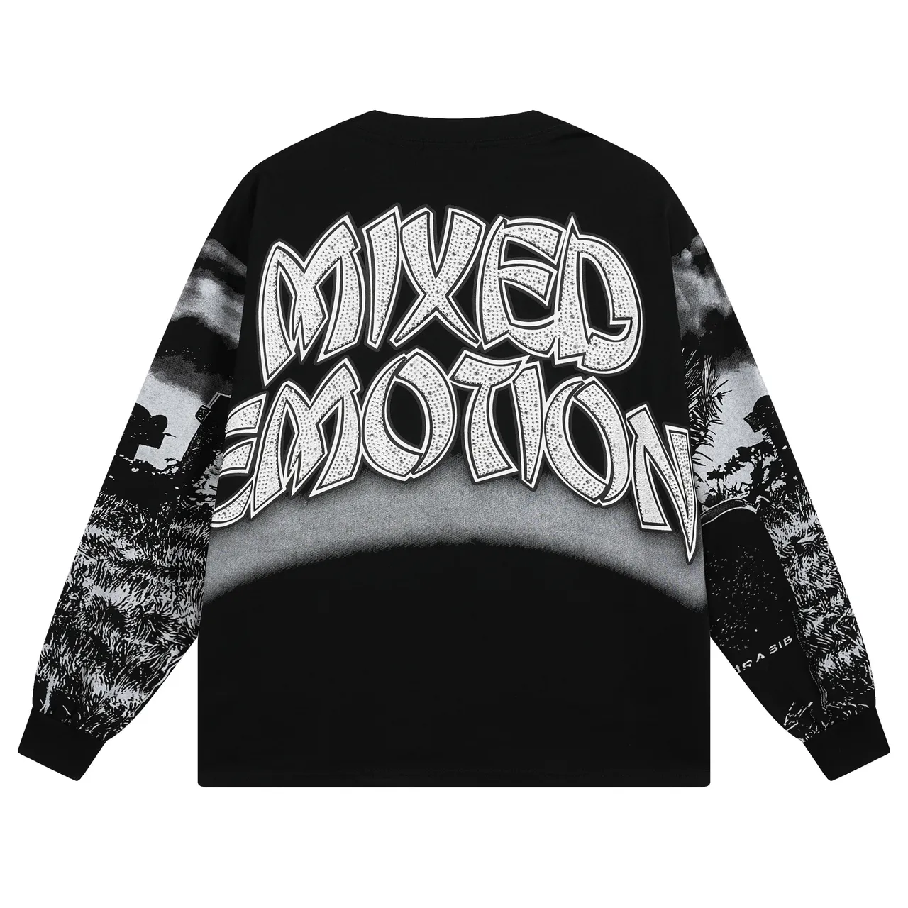 Mixed Emotion Emotion Graphic Print Long-Sleeve T-Shirt