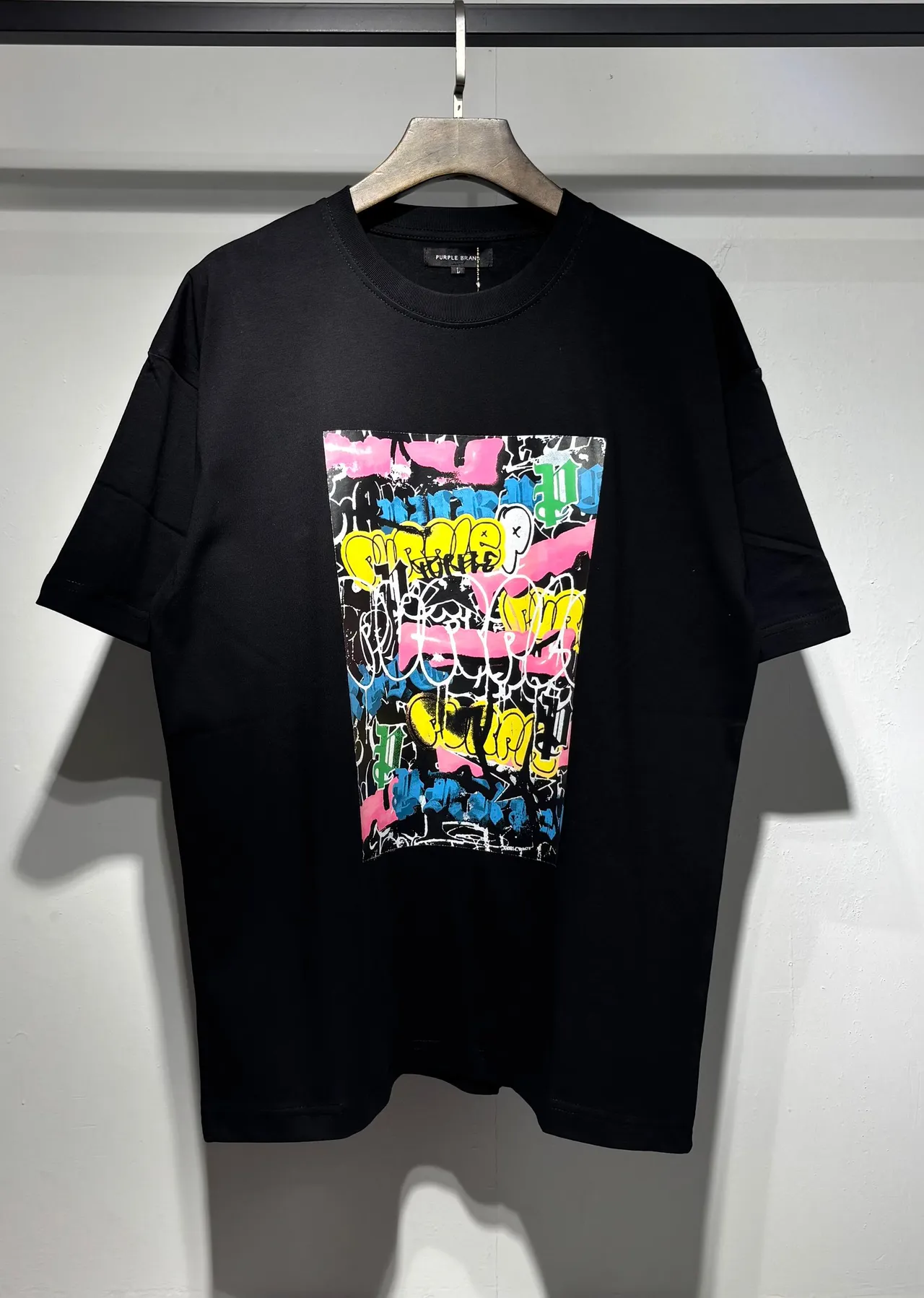 Purple Brand Oversized Graffiti Print T-Shirt