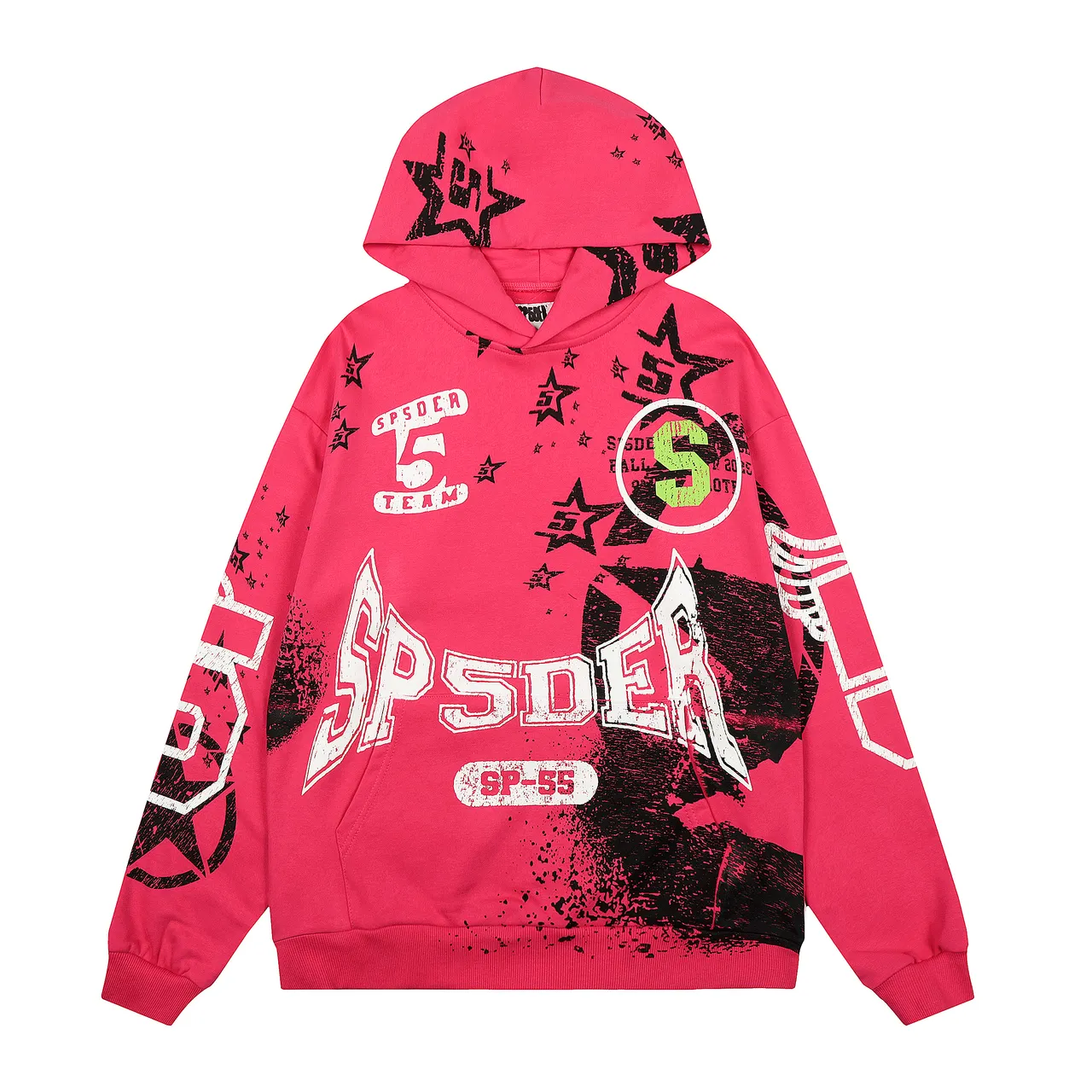 Sp5der SP-55 Graphic Print Pink Tracksuit