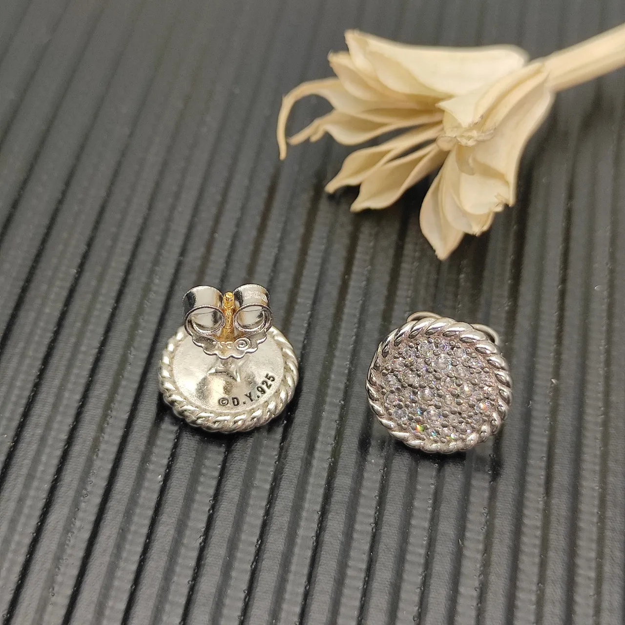 Tiffany & Co. Rope Pavé Diamond Circular Stud Earrings