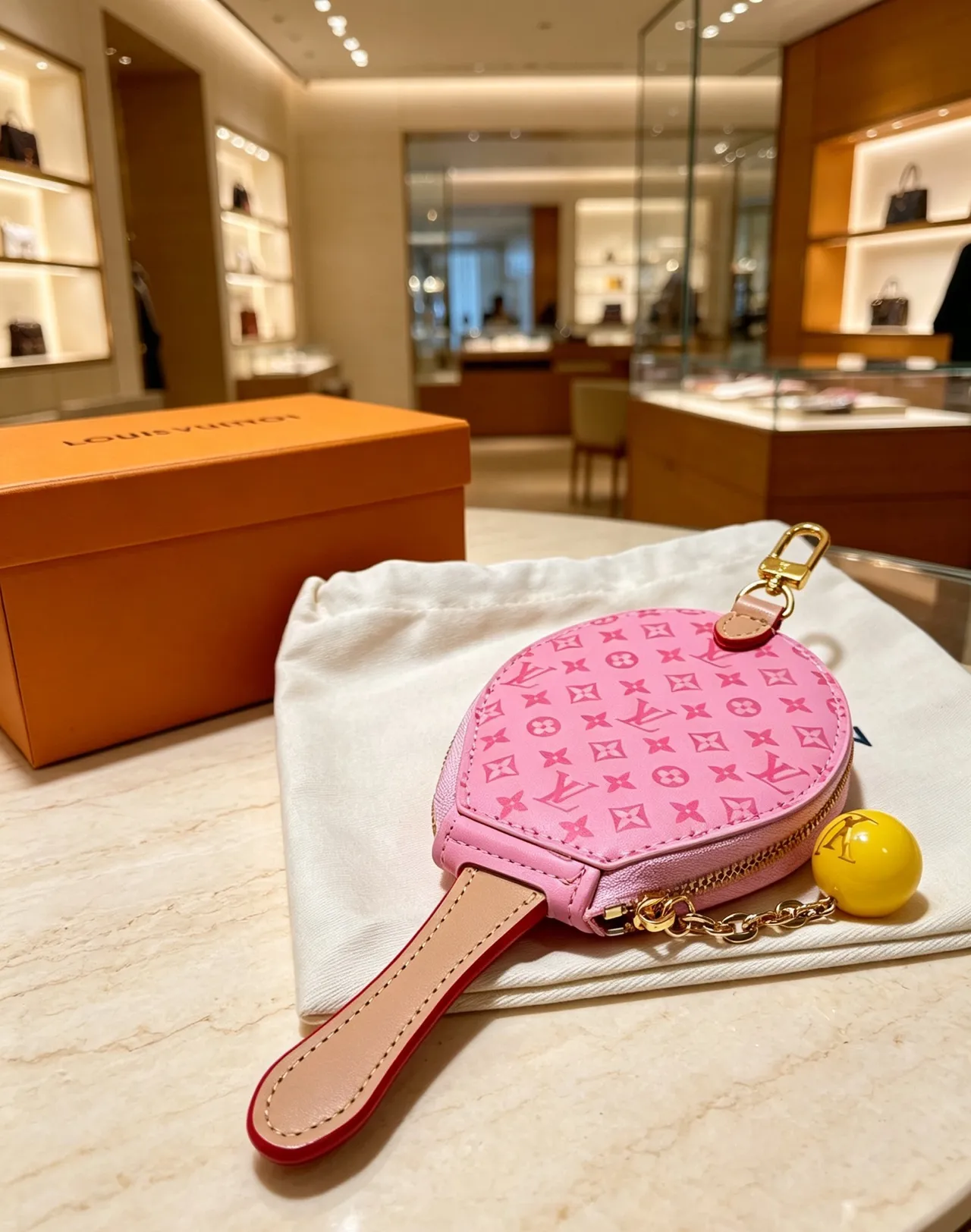 Louis Vuitton Ping Pong Monogram Pink Coin Purse