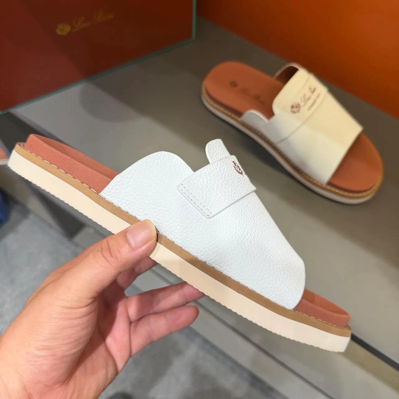 Loro Piana Summer Walk Leather Slipper