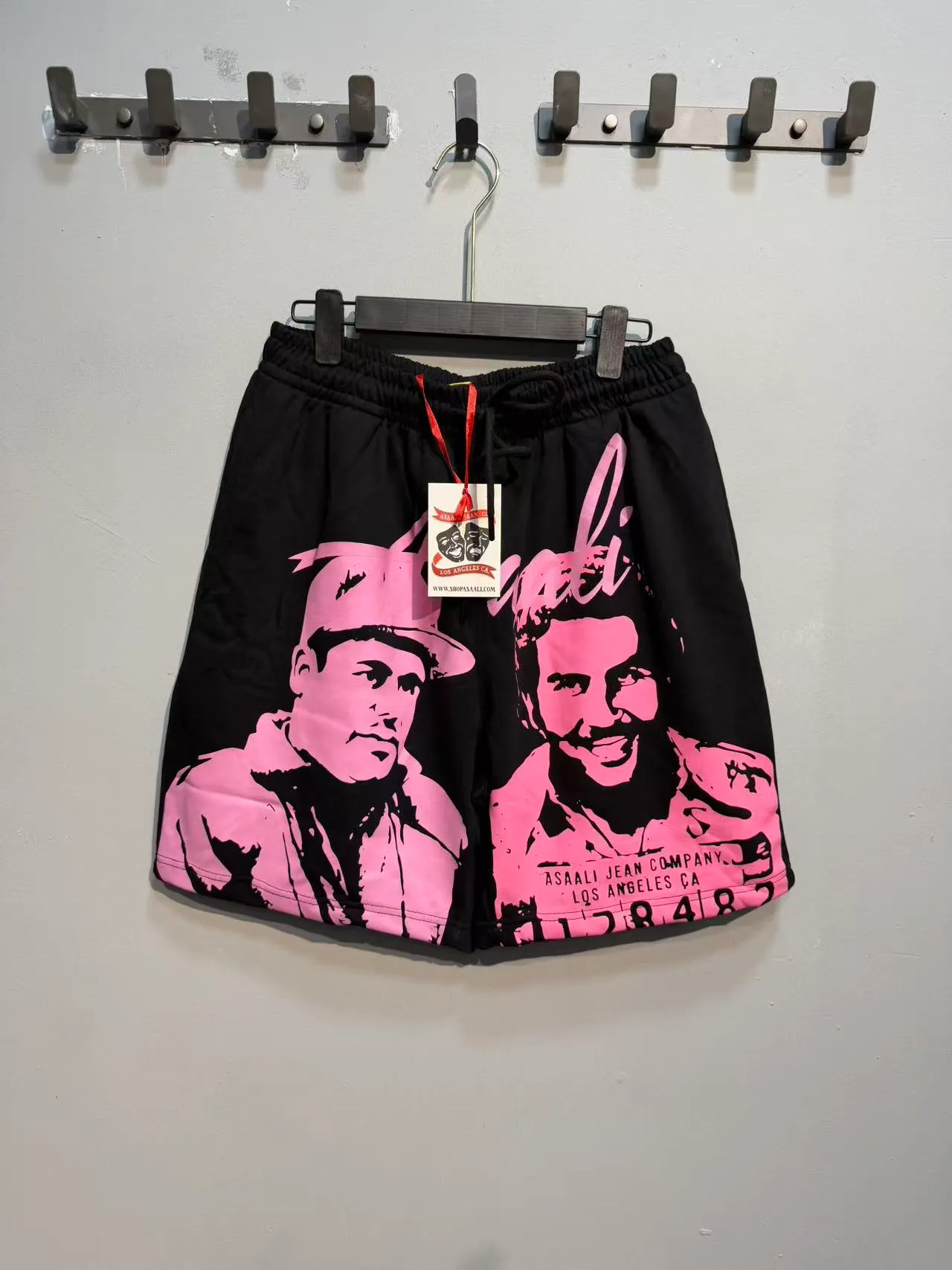 ASAALI JEAN COMPANY Graphic-Print Elastic-Waist Shorts