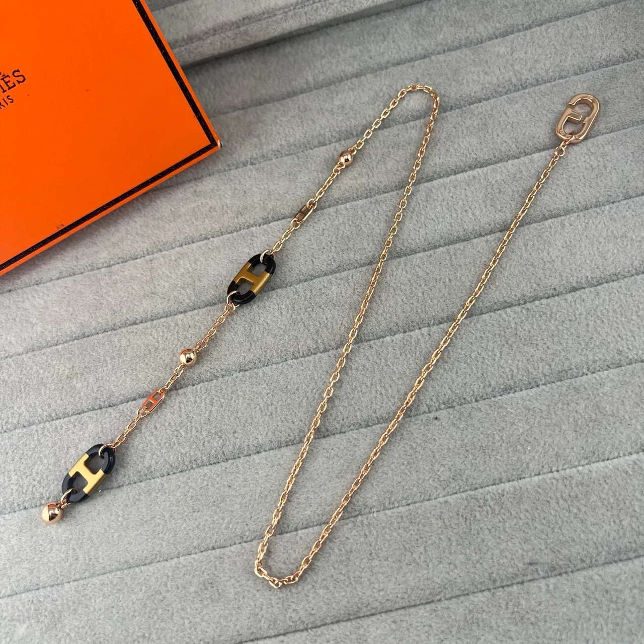 Hermès Chaîne d’Ancre Enamel H-Charms Chain Necklaces