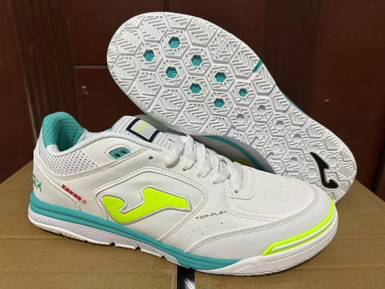 Joma Top-Flex White Neon Yellow Teal Lifestyle Sneakers
