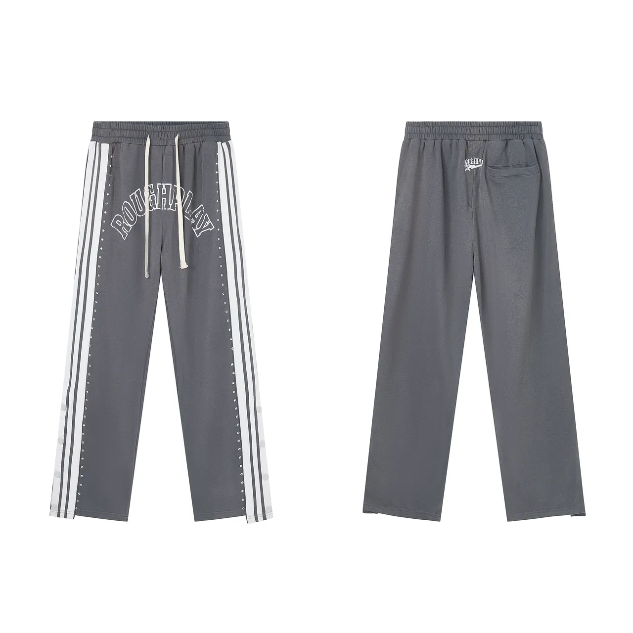 Roughplay Arch Logo Studded Stripe Sweatpants