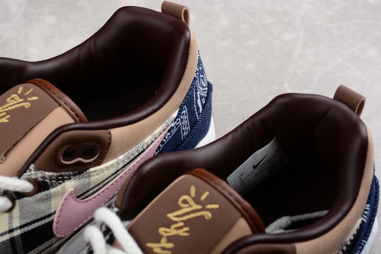 Nike Air Max 1 Denim Bandana Plaid Lifestyle Sneakers