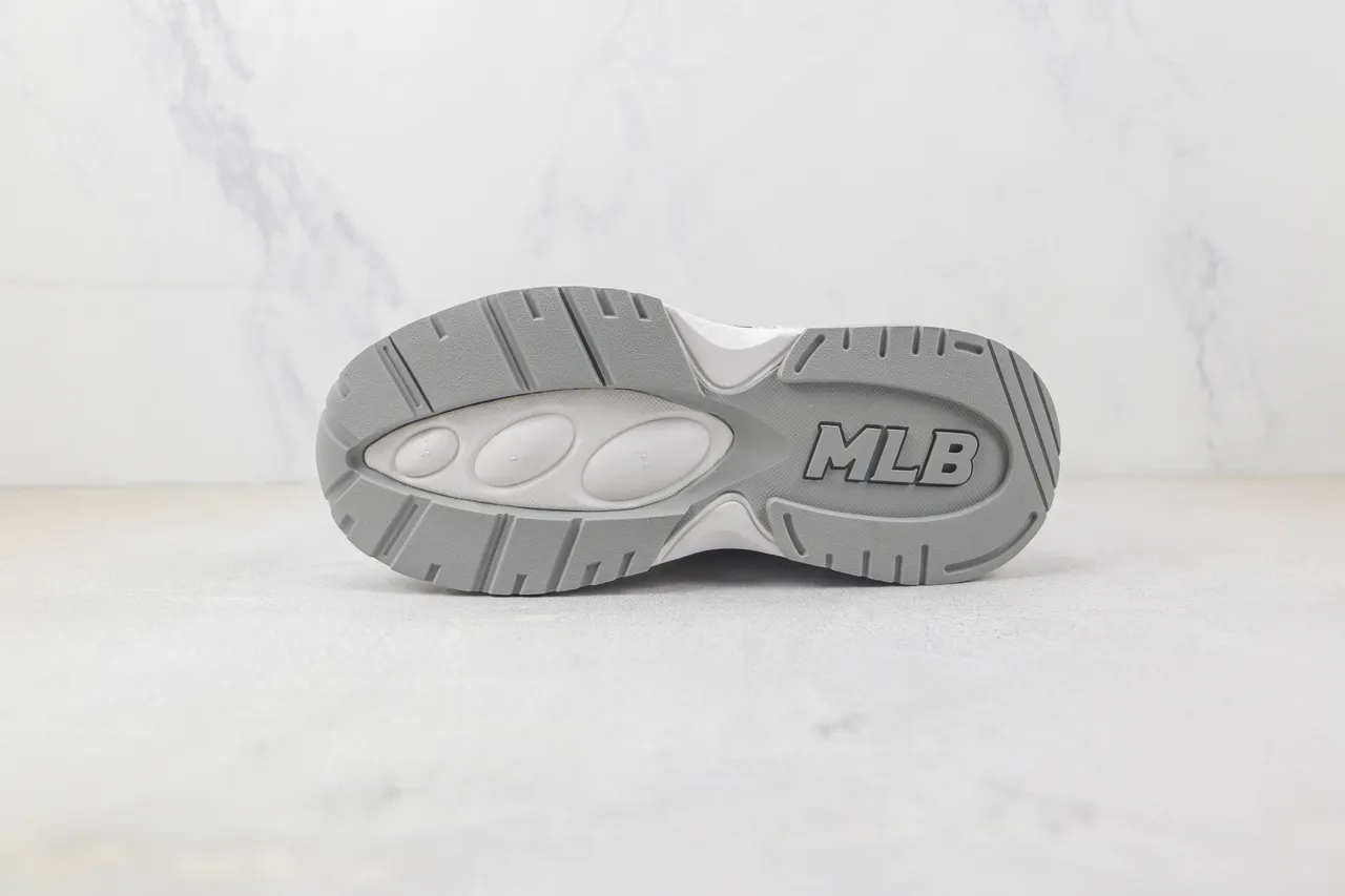 Mitchell & Ness White Blue Sole Team Logo Branding Chunky Sneakers