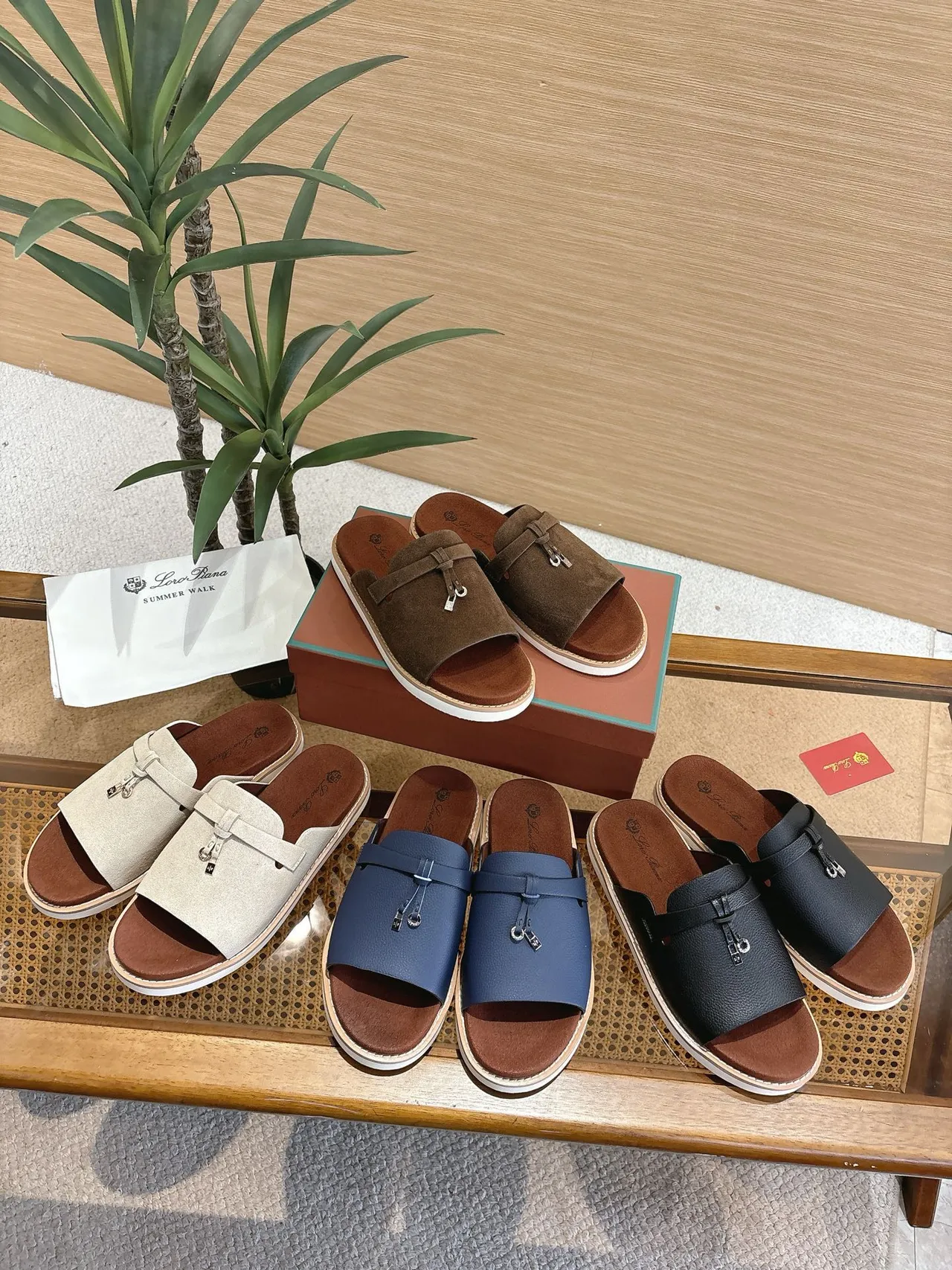 Loro Piana Summer Walk Knotted Strap Slippers