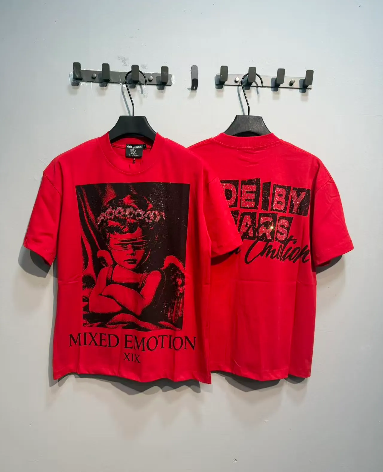 Mixed Emotion XIX Graphic Print Red T-Shirt