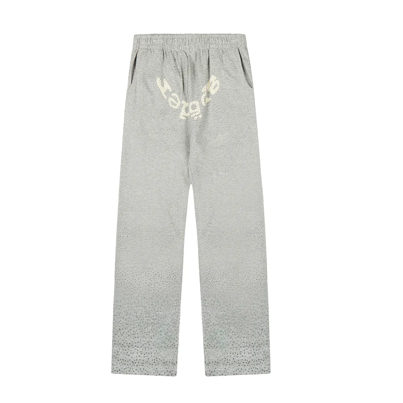 Sp5der Red Perforated Fabric Texture Arched Embroidered Logo Tracksuit