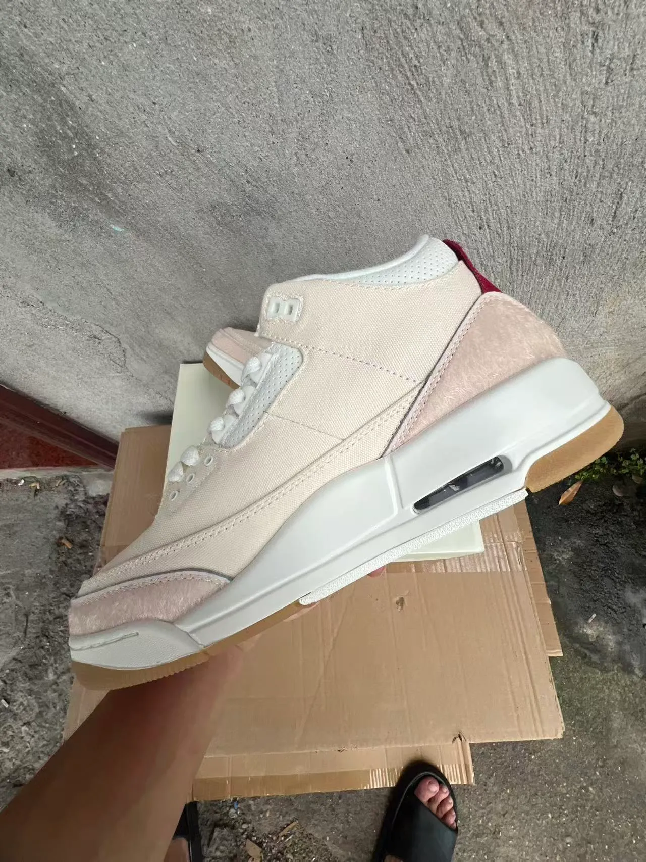 Levi's Beige Red High-Top Textile-Suede Hybrid Upper Sneakers