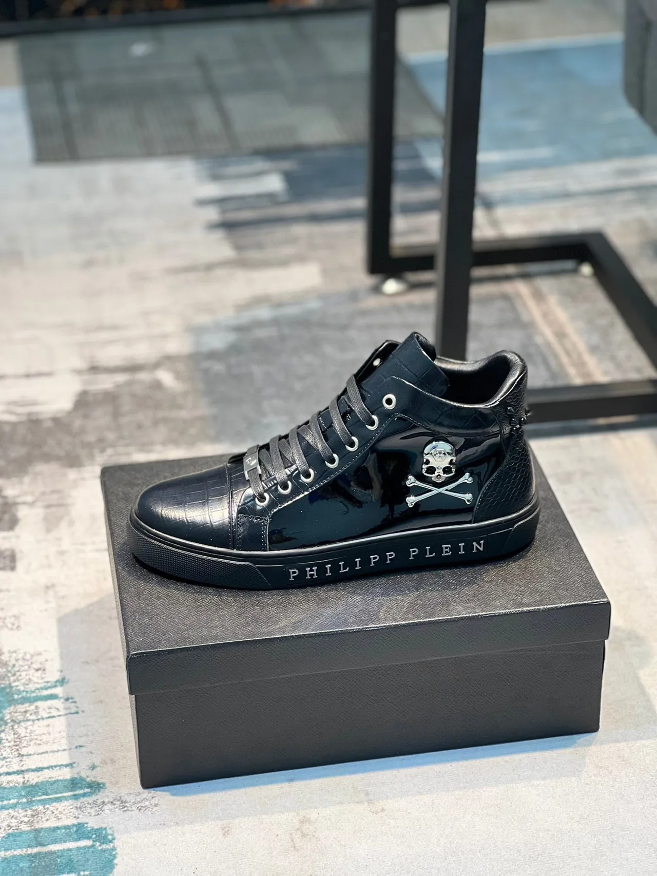 Philipp Plein Skull High-Top Black Lifestyle Sneakers