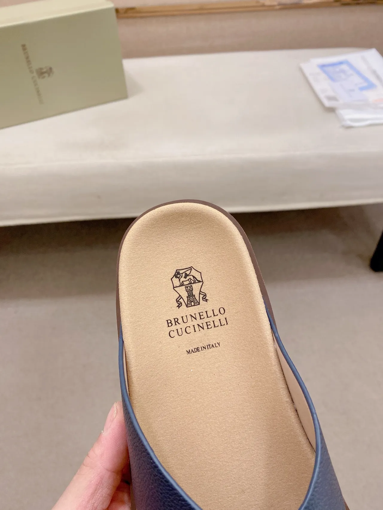 Brunello Cucinelli Crisscross Strap Flat Slide Casual Sandals