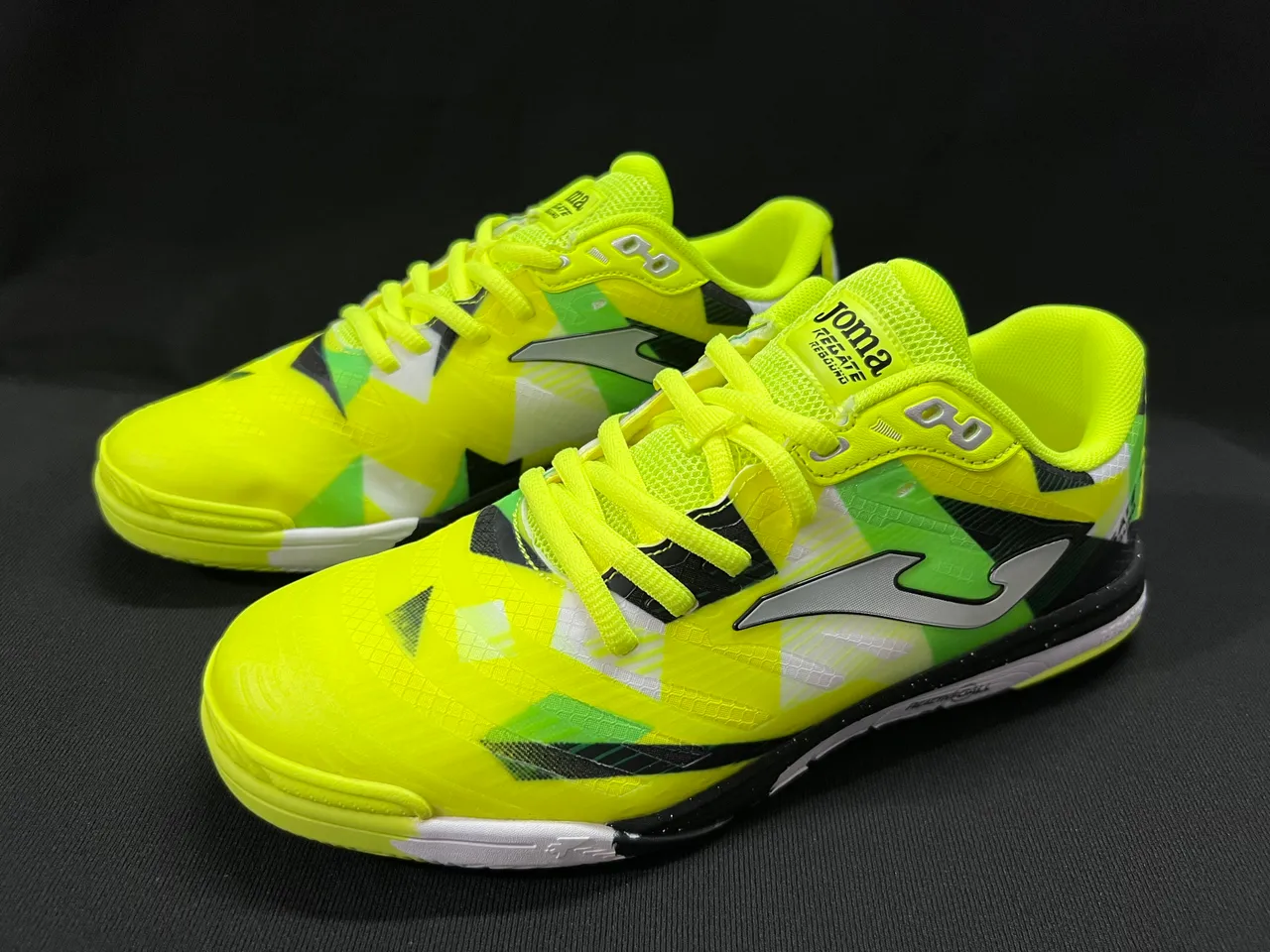 Joma Rebound Multicolor Black Geometric Color-Blocked Upper Synthetic Mesh And TPU Overlays Sneakers
