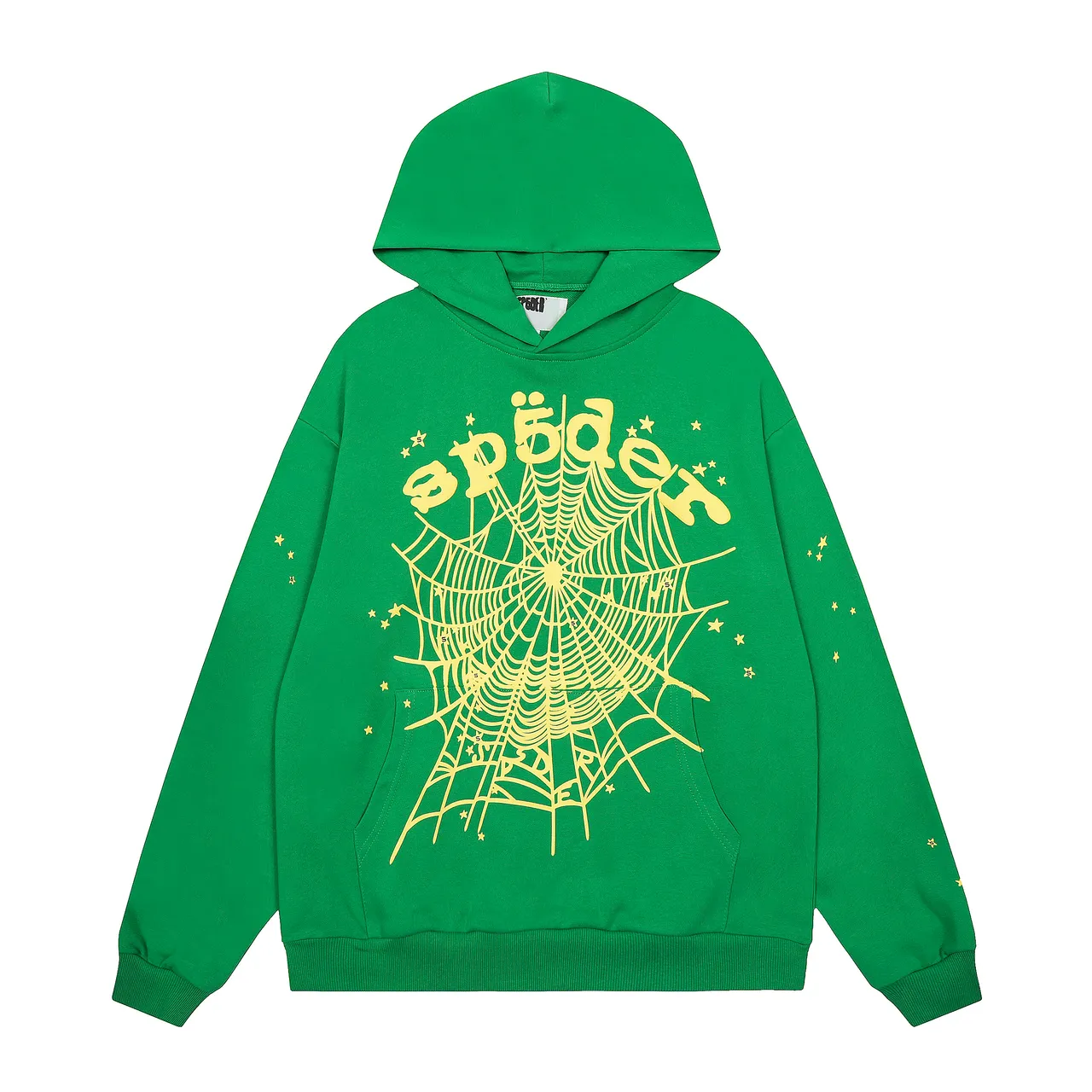 Green Yellow Graphic-Print Hooded Tracksuit