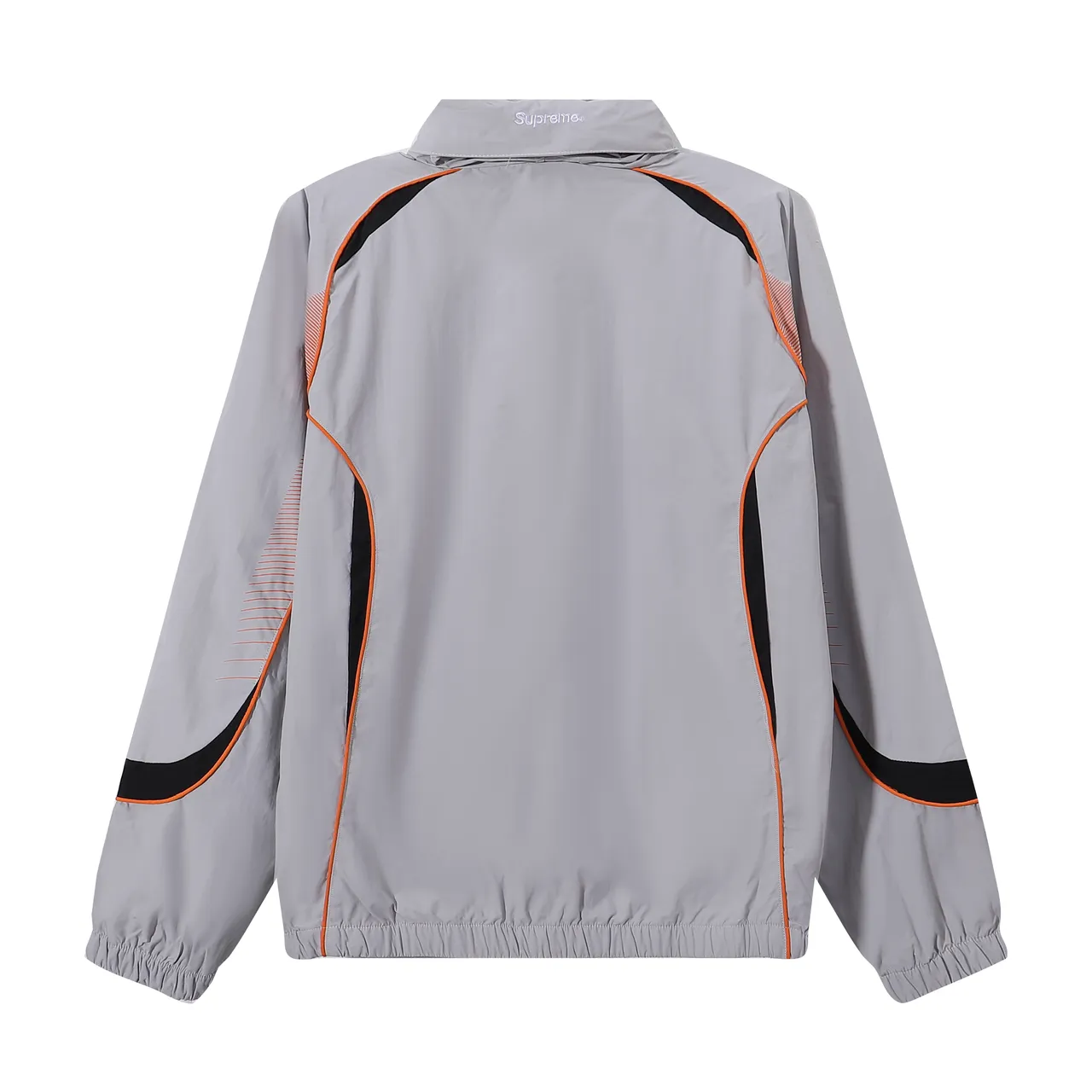 Supreme Black White Full-Zip Contrast-Panel Windbreaker