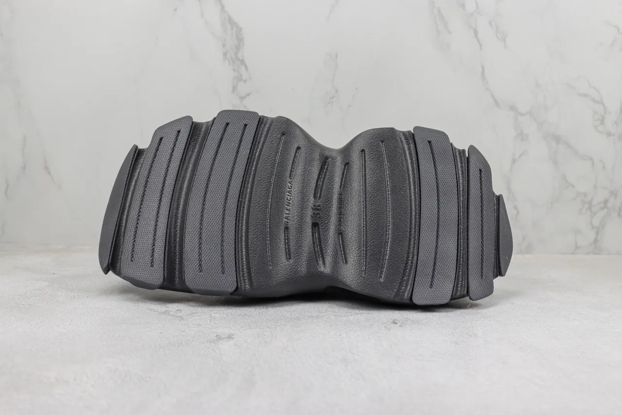 Crocs Gray Monolithic Molded Foam Ventilated Cutout Design Chunky Sneakers