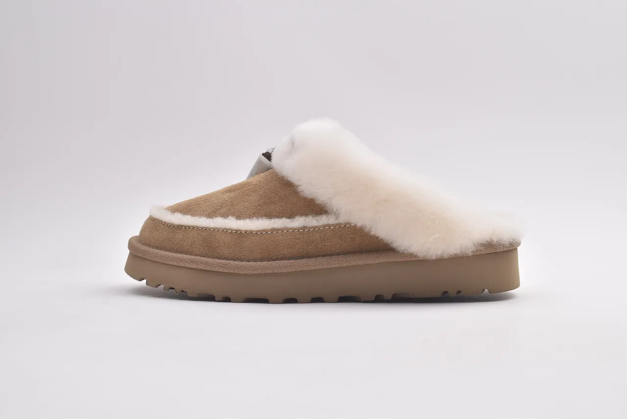 UGG Tasman Tan Shearling-Lined Suede Slipper
