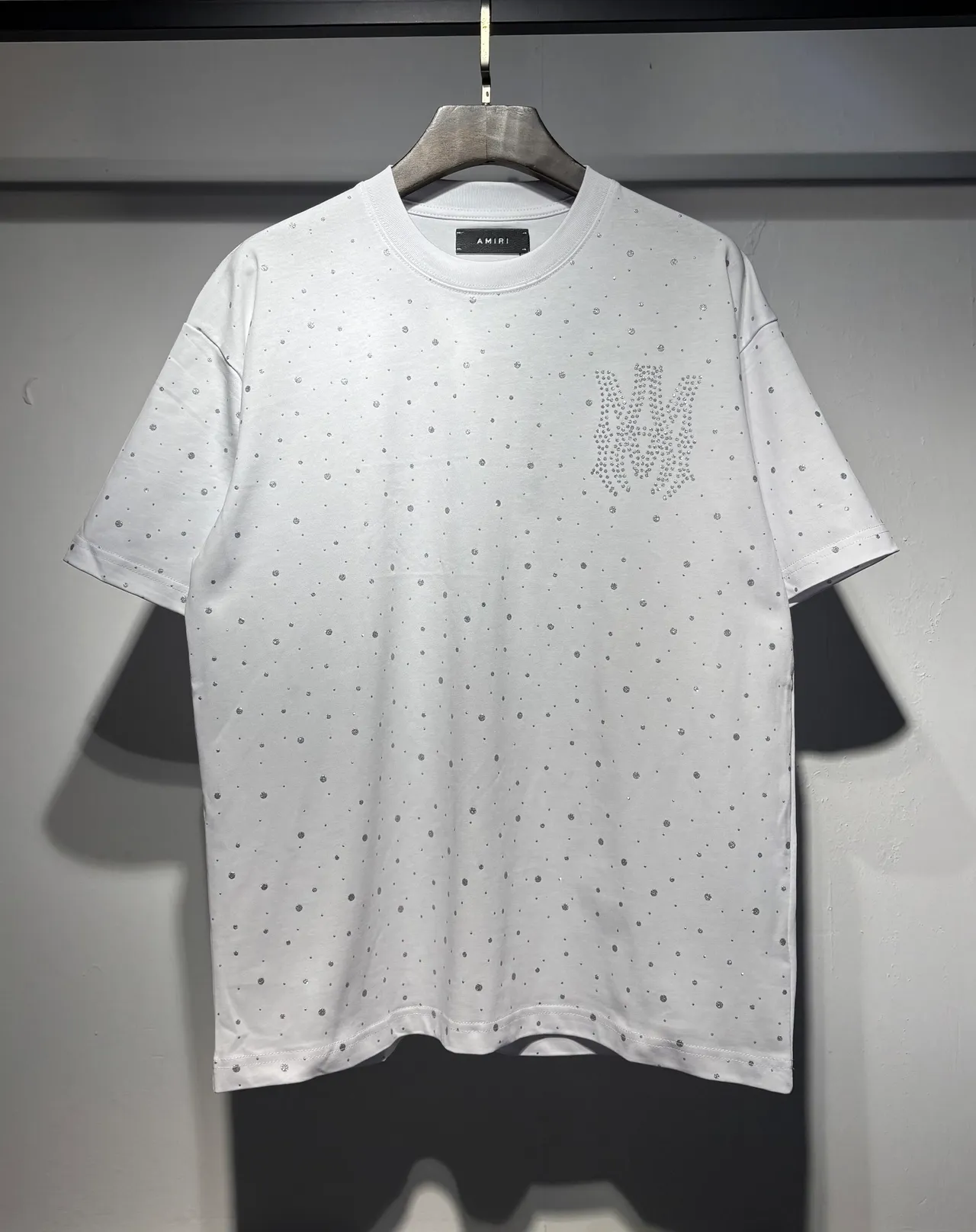 Amiri Rhinestone Dot Print Monogram T-Shirt