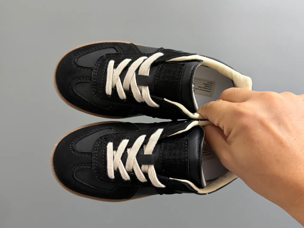 Black and White Panelled Suede Lifestyle Sneakers