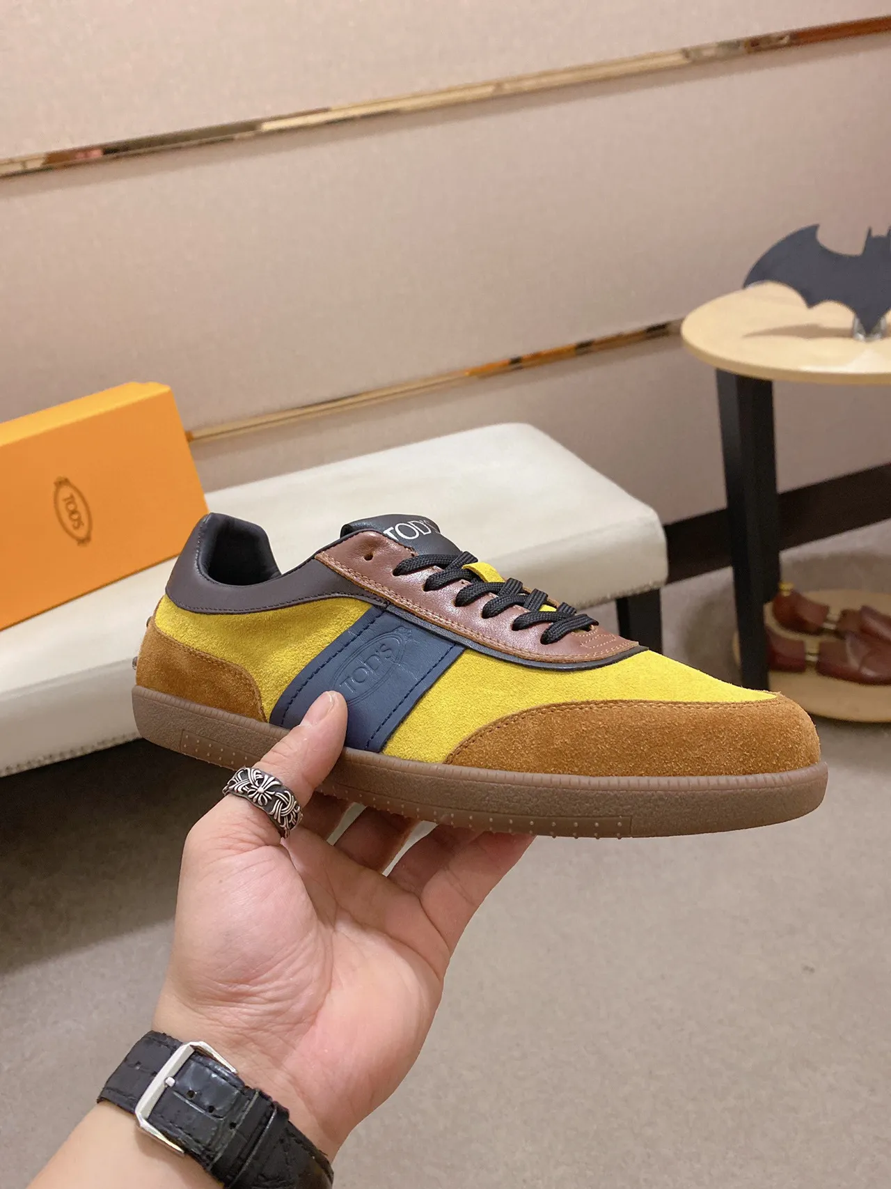 Tod's Color-Blocked Suede and Leather Lifestyle Sneaker
