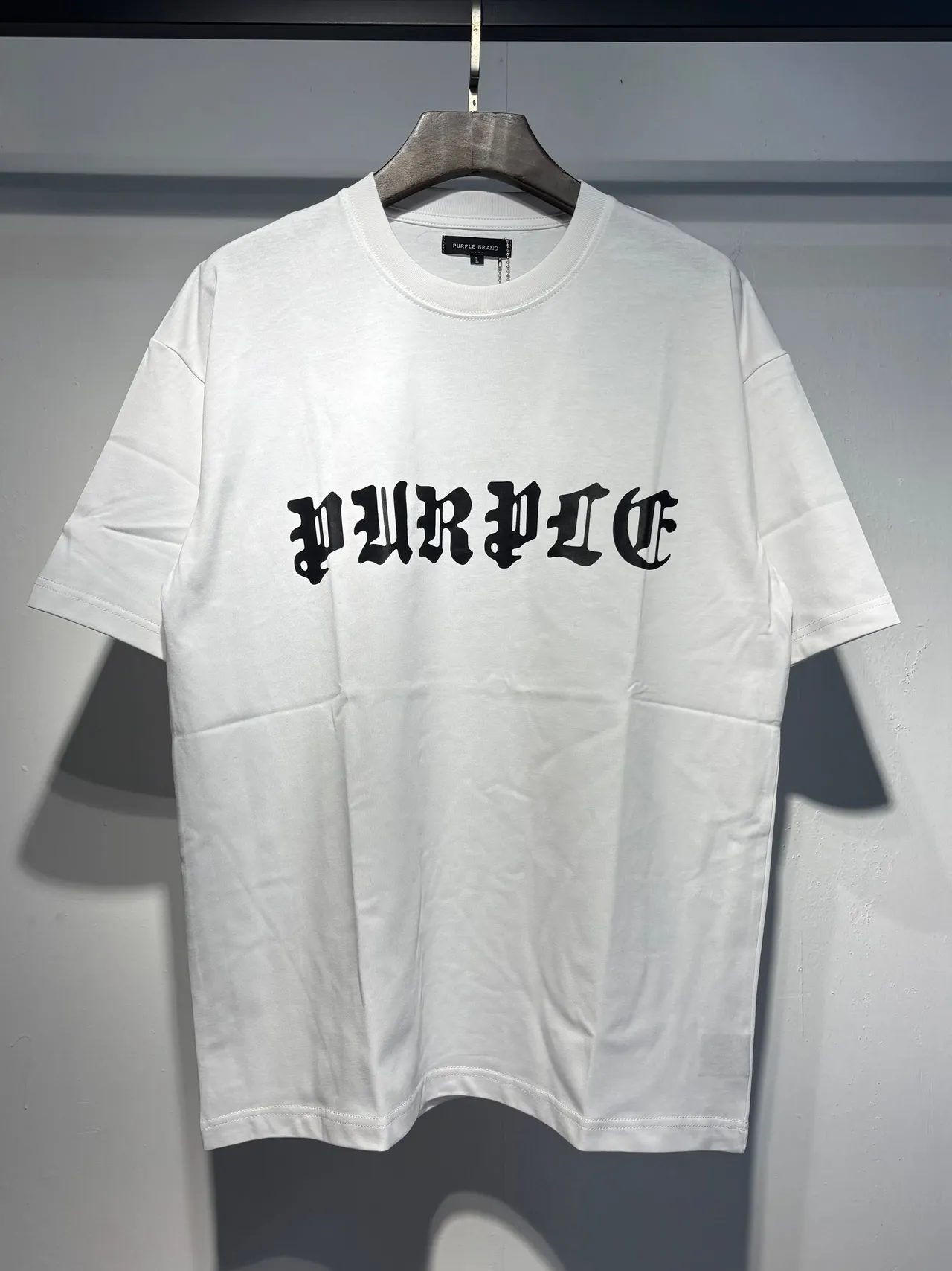 Purple Brand Gothic Typography Oversized T-Shirt